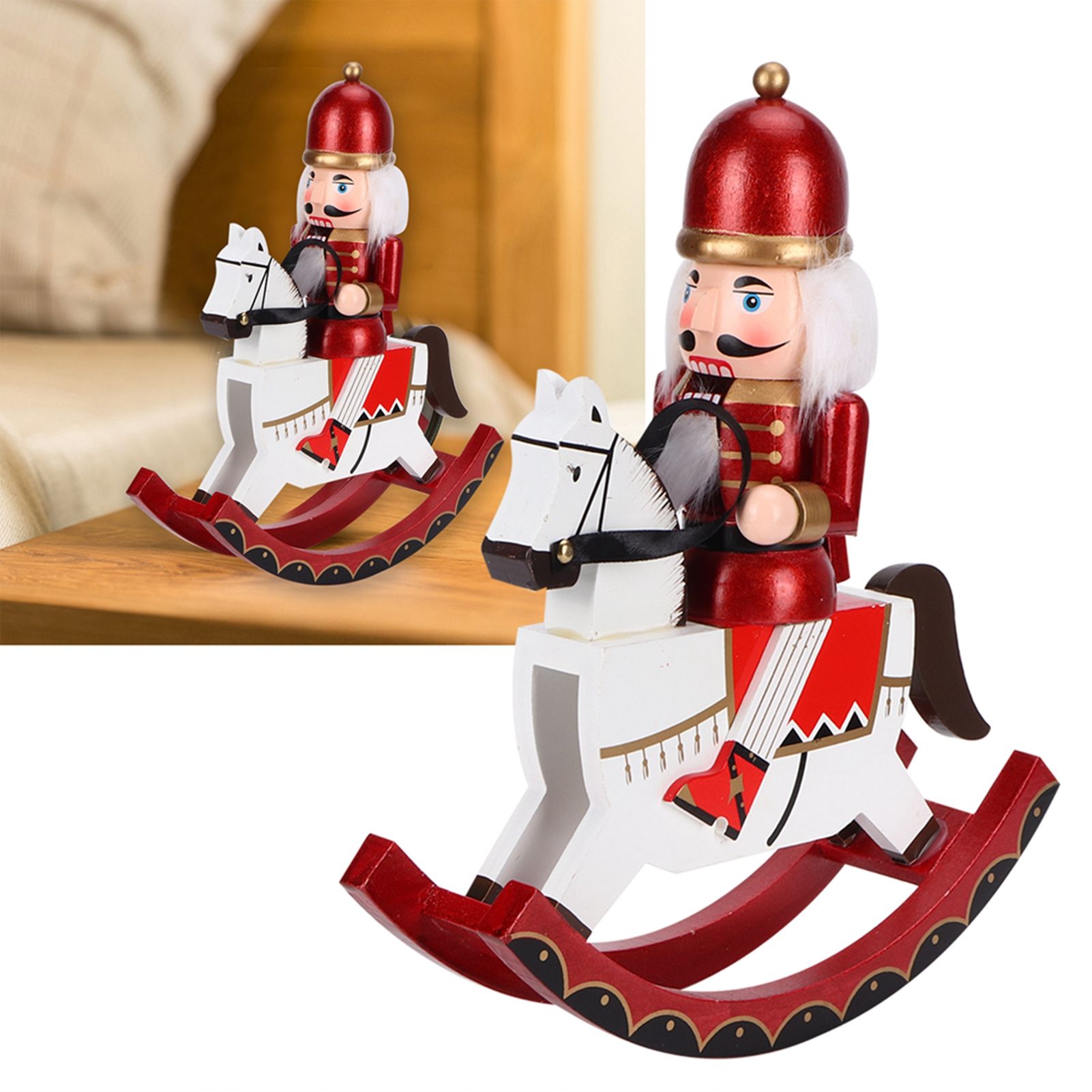 30CM Wooden Doll Puppet Ornaments Wood Crafts Festive Holiday Home Decor Gift view 10