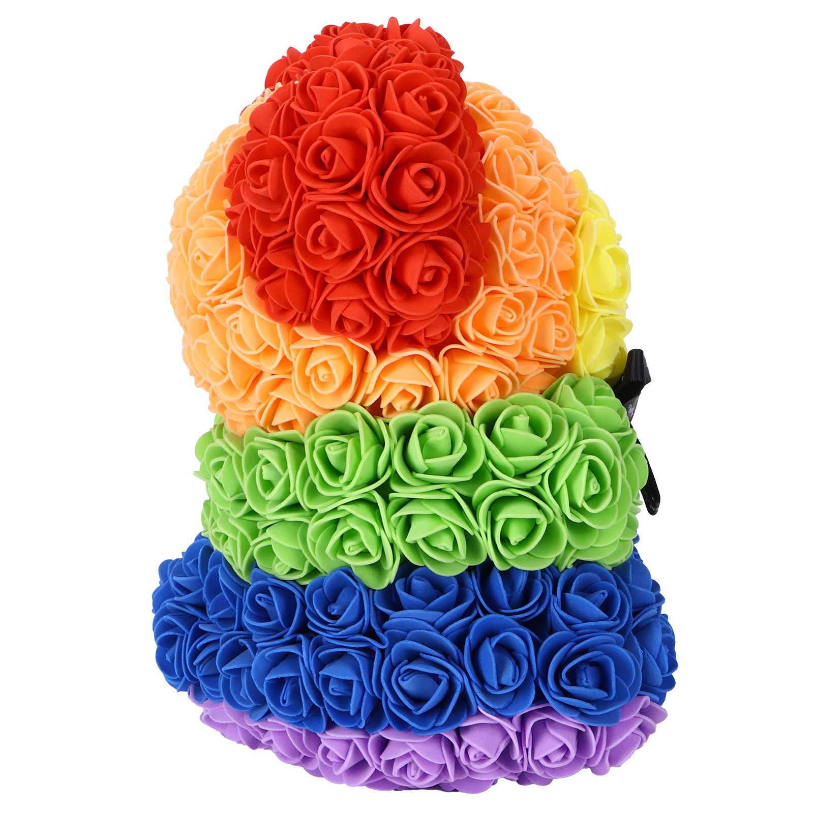 Flower Bear Ornament Colorful Artificial Fake Rose Gift for Valentines Day view 6