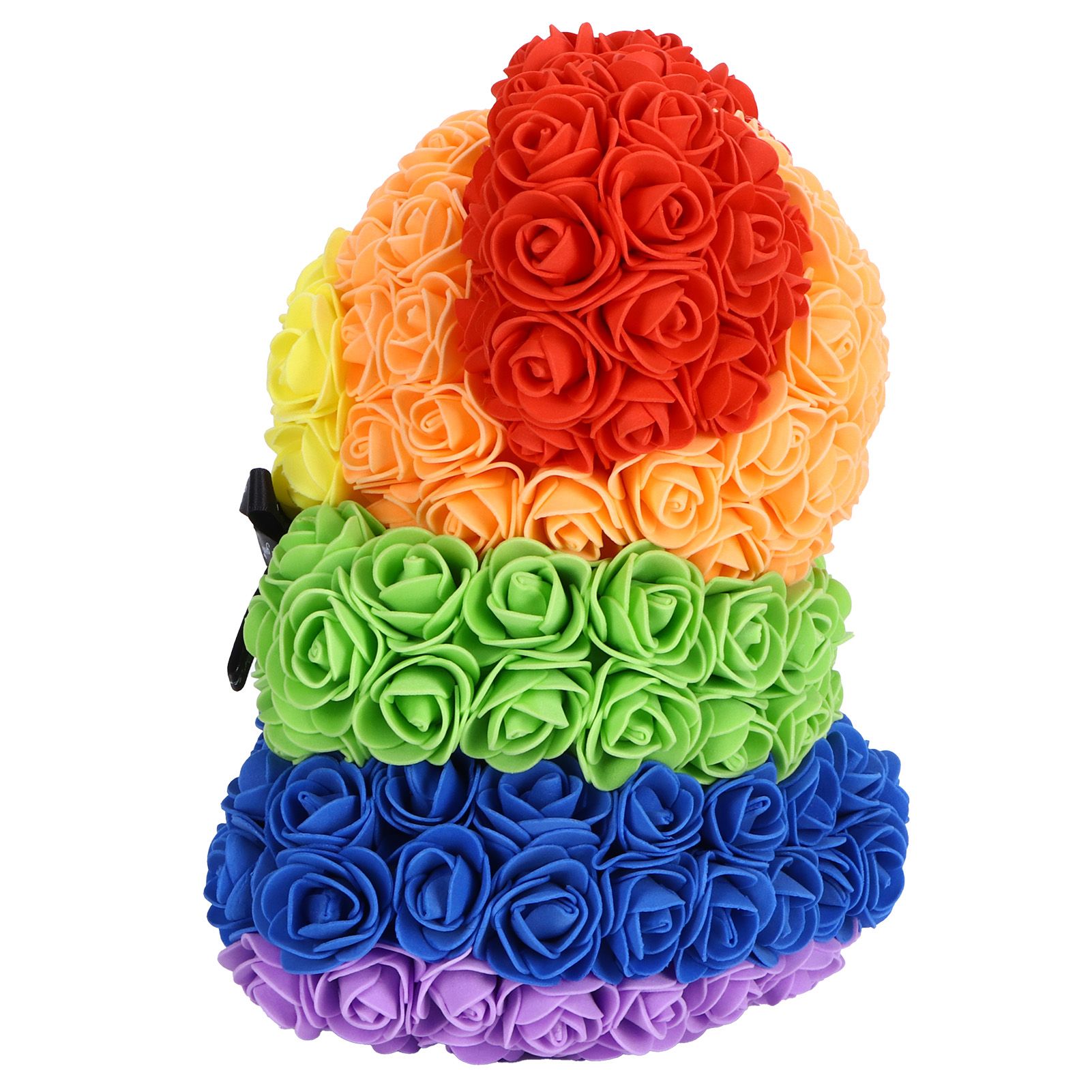 Flower Bear Ornament Colorful Artificial Fake Rose Gift for Valentines Day view 7