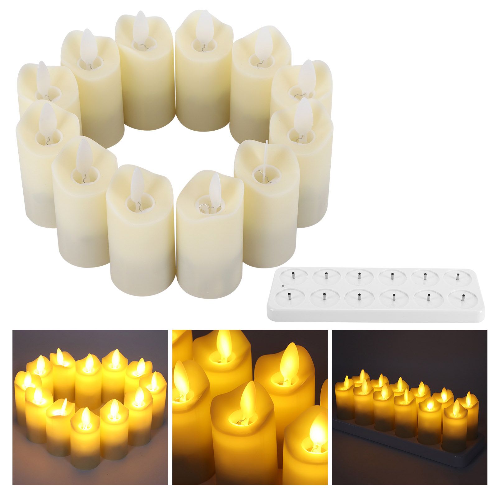 Candle Light Set LED Flameless Candles Wedding Confession Canteen Decoration view 8