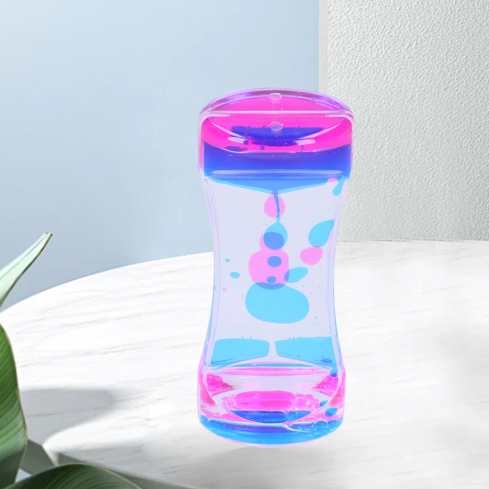 Double Color Liquid Motion Bubbler Timer Hourglass Liquid Bubbler Toy Desk view 12