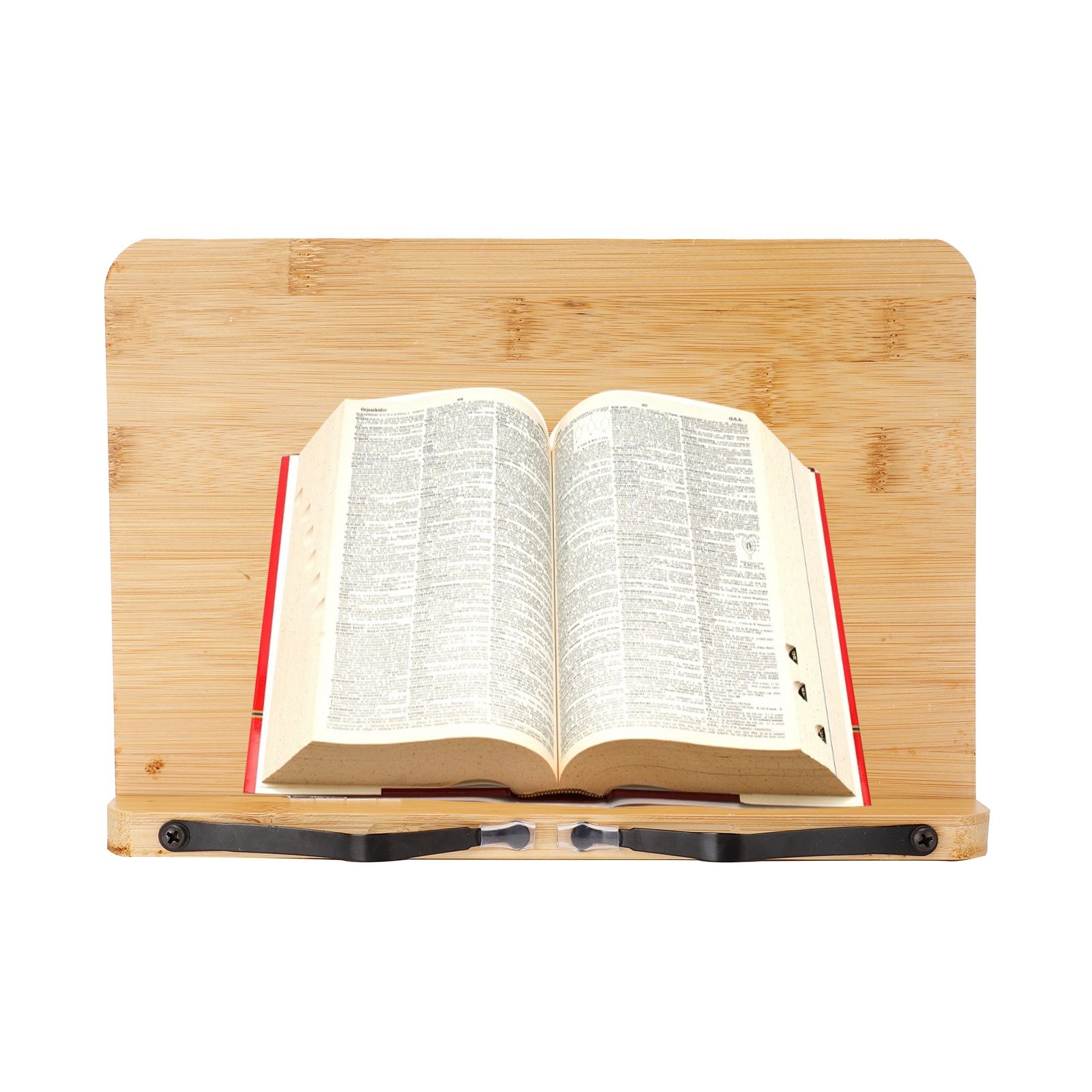 Bamboo Reading Stand Electronics Display Stand Recipe Book Holder for Book Reading view 9