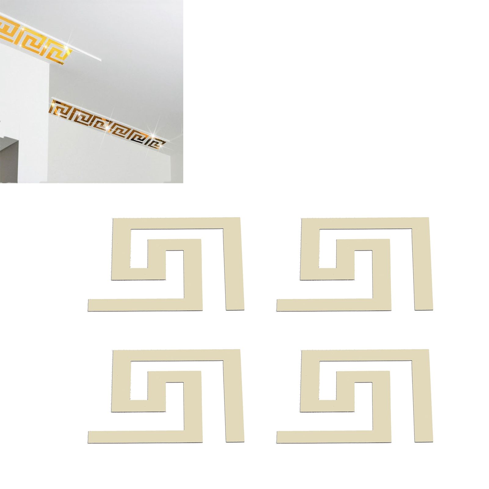 DIY Waist Line Sticker Modern Stereoscopic Decorative Wall Decals for Home view 12