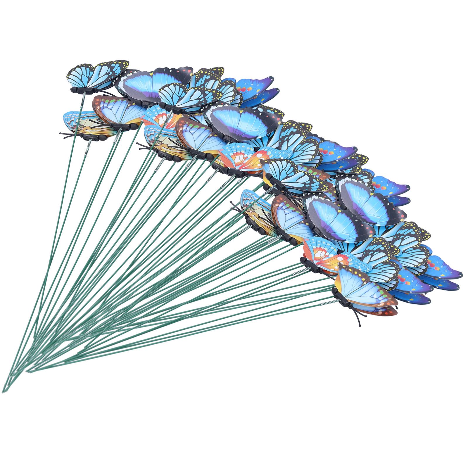 50PCS Simulation Butterflies Stakes Home Decoration Outdoor Courtyard Flower view 3