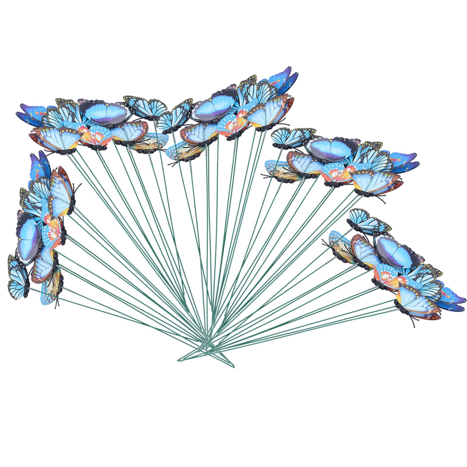 50PCS Simulation Butterflies Stakes Home Decoration Outdoor Courtyard Flower view 7