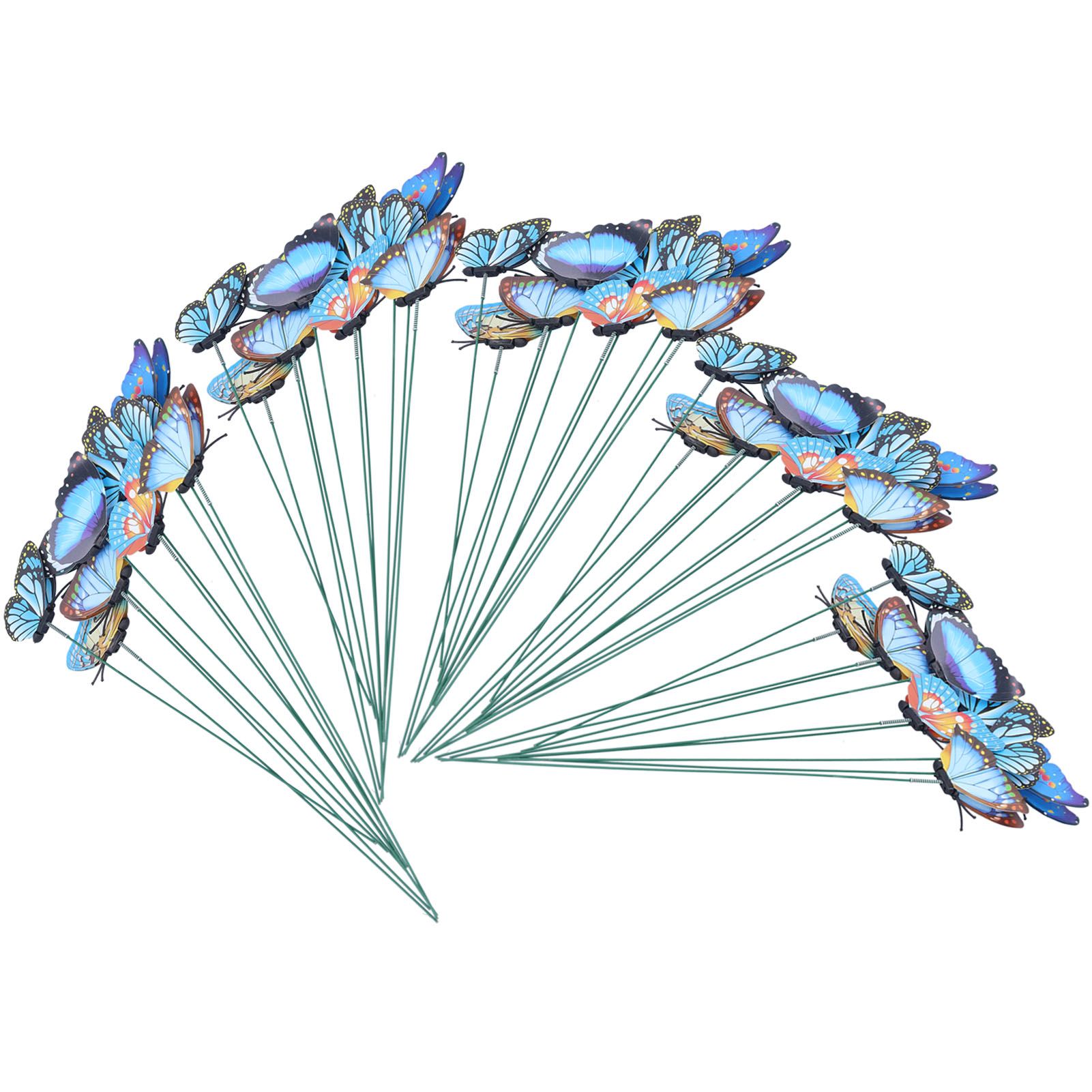 50PCS Simulation Butterflies Stakes Home Decoration Outdoor Courtyard Flower view 8