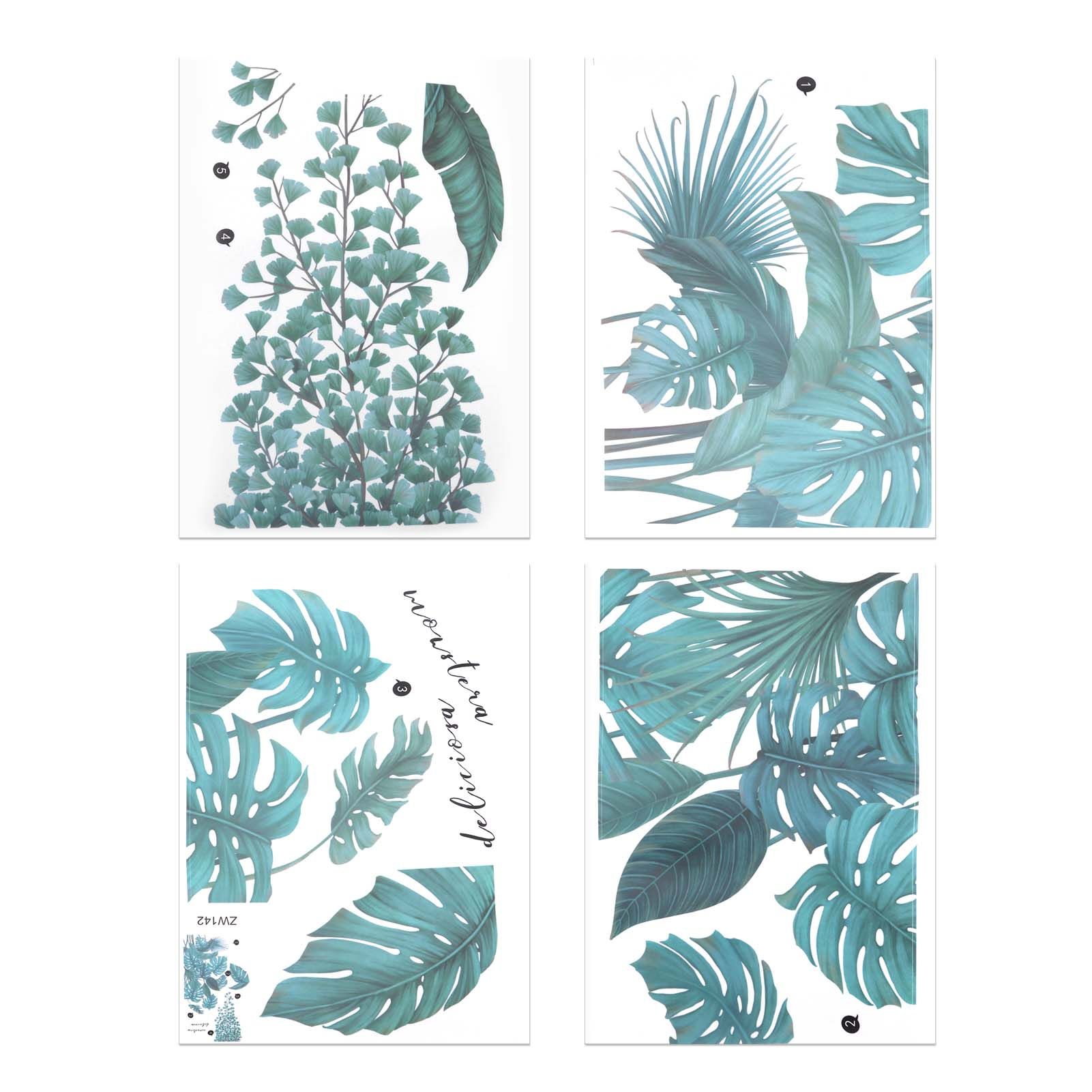 Wall Sticker DIY Innovative Green Plants Pattern Decals Home Bedroom Living view 2