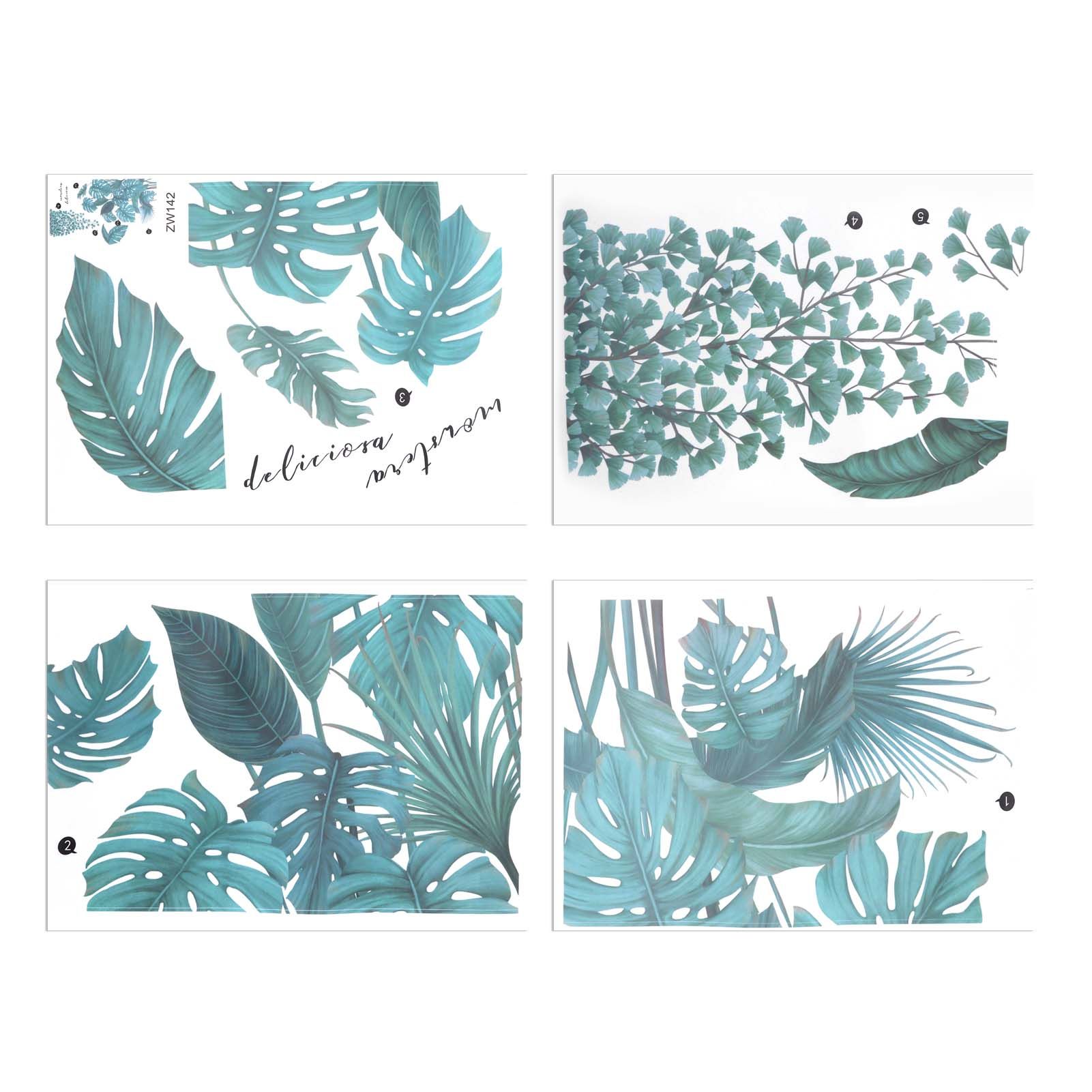 Wall Sticker DIY Innovative Green Plants Pattern Decals Home Bedroom Living view 8
