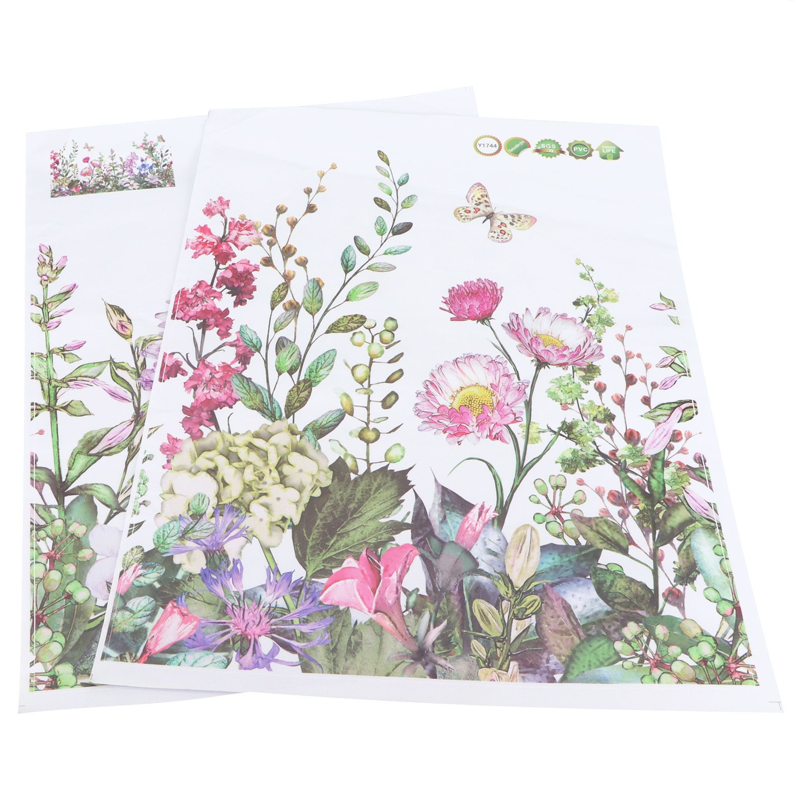 DIY Wall Stickers Plant Flowers Pattern Art Decals Bedroom Living Room