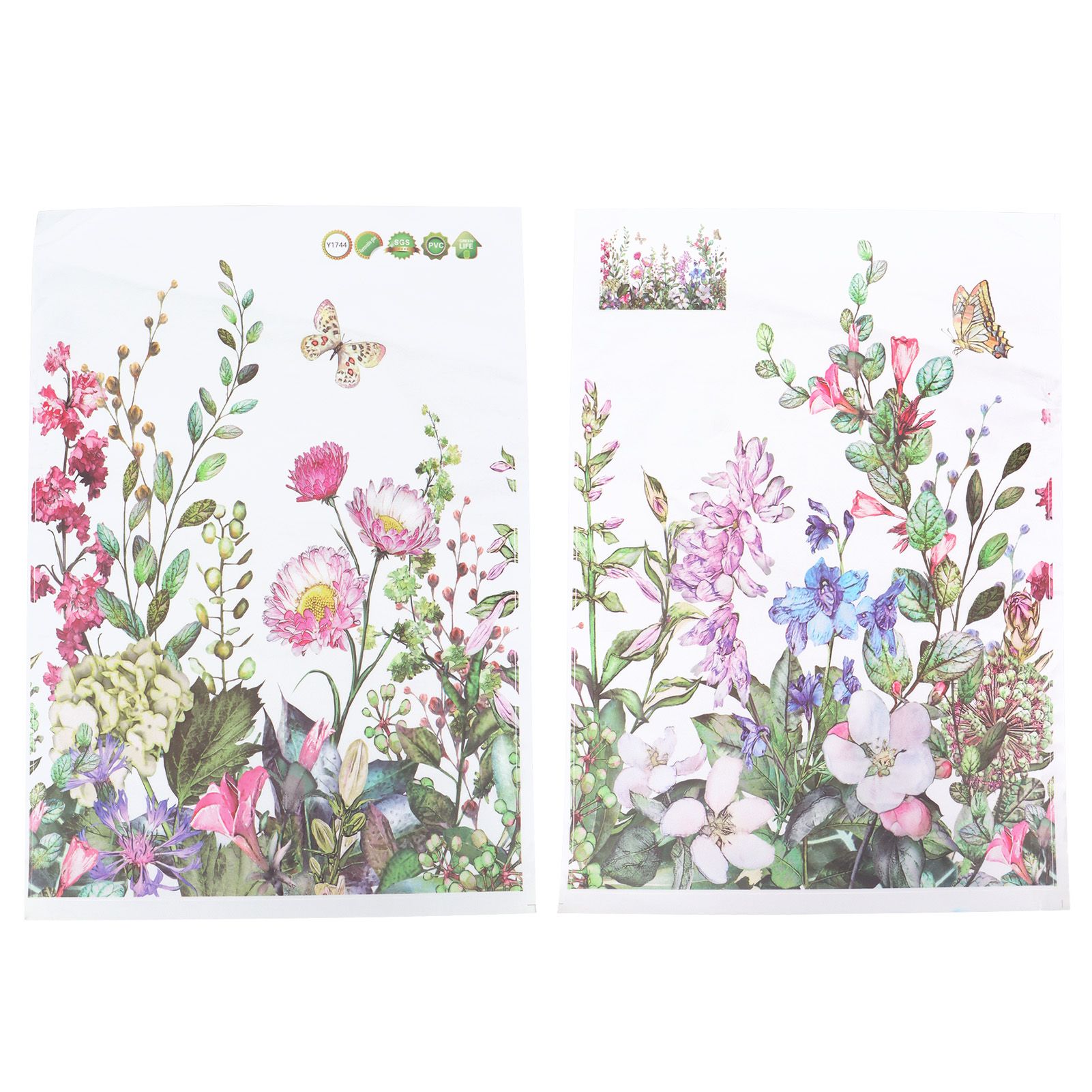 DIY Wall Stickers Plant Flowers Pattern Art Decals Bedroom Living Room view 2