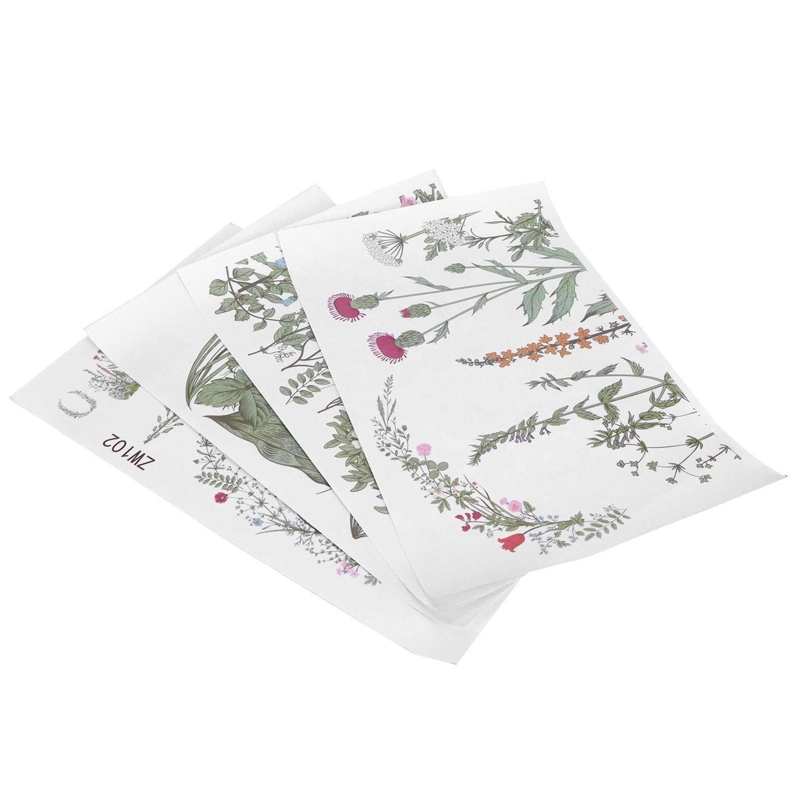 Plant Flowers Pattern Self Adhesive Wall Sticker DIY Wallpaper for Living Room view 3