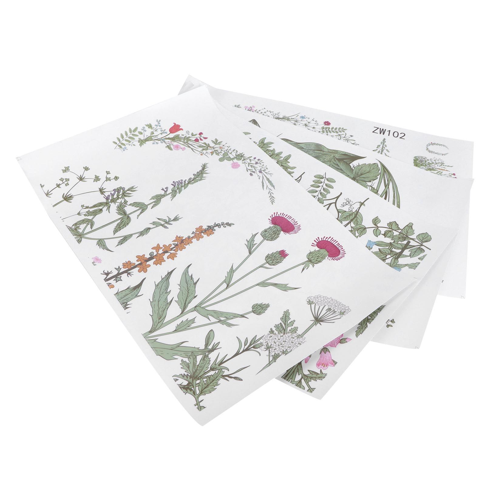 Plant Flowers Pattern Self Adhesive Wall Sticker DIY Wallpaper for Living Room view 6