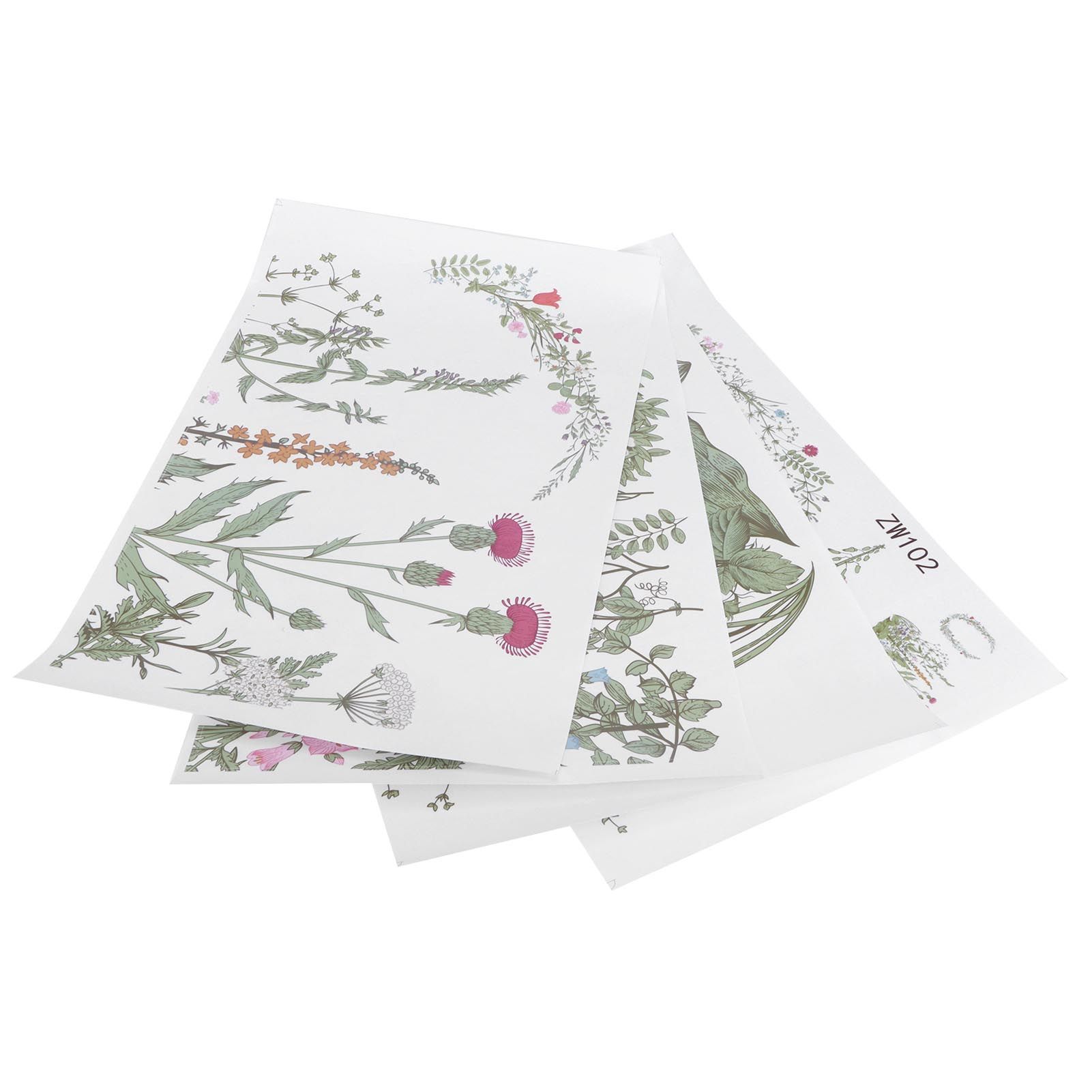 Plant Flowers Pattern Self Adhesive Wall Sticker DIY Wallpaper for Living Room view 7
