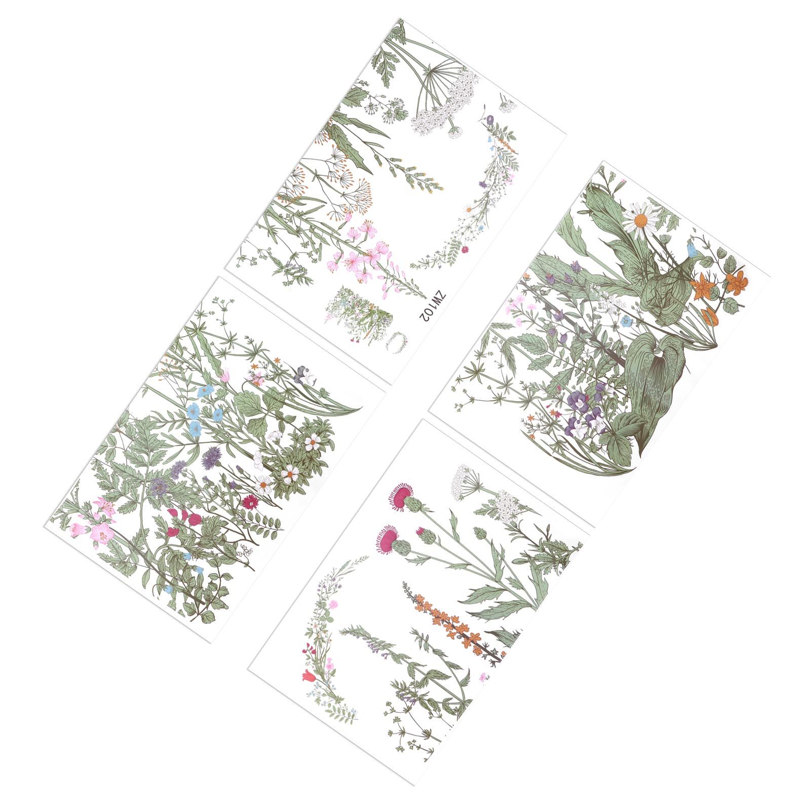 Plant Flowers Pattern Self Adhesive Wall Sticker DIY Wallpaper for Living Room view 10