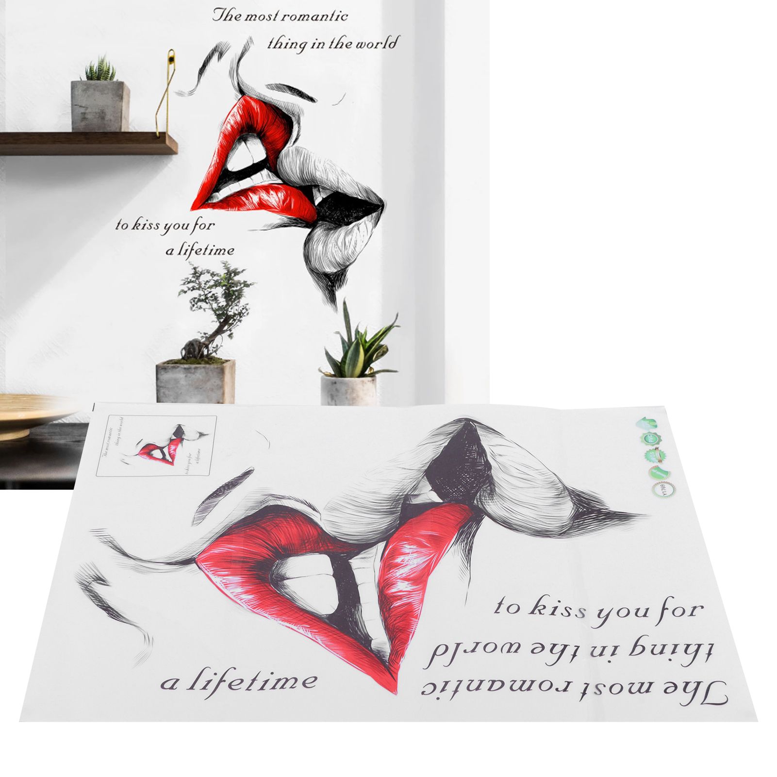 Innovative Wall Sticker Beautiful English Letter Pattern Wall Decor for Living view 12