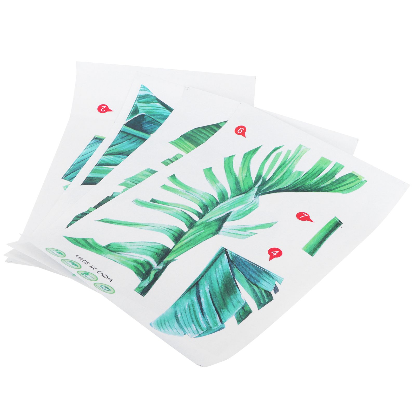 Tropical Plant Pattern Wall Stickers Self Adhesive Wallpaper for Bedroom