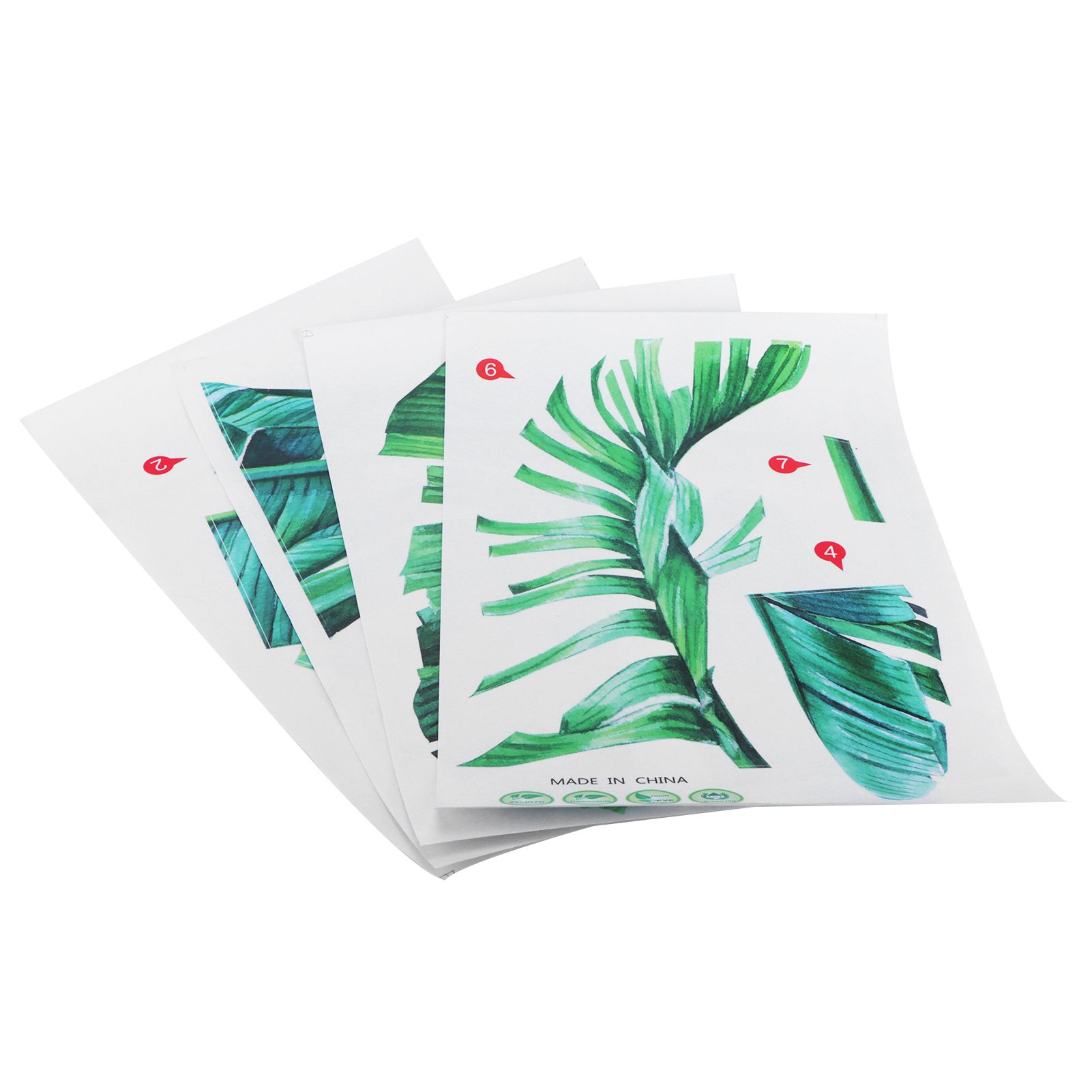 Tropical Plant Pattern Wall Stickers Self Adhesive Wallpaper for Bedroom view 2