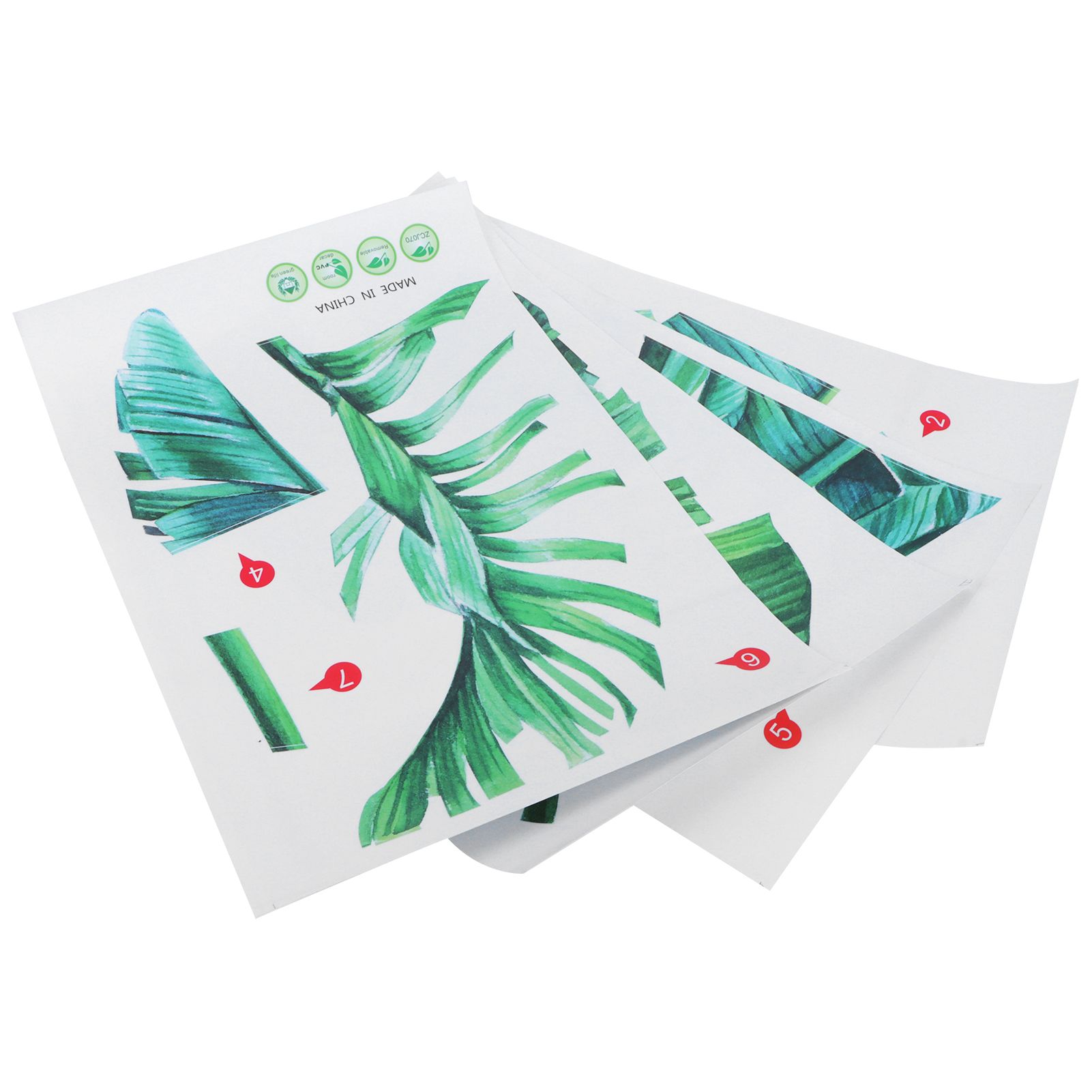 Tropical Plant Pattern Wall Stickers Self Adhesive Wallpaper for Bedroom view 3