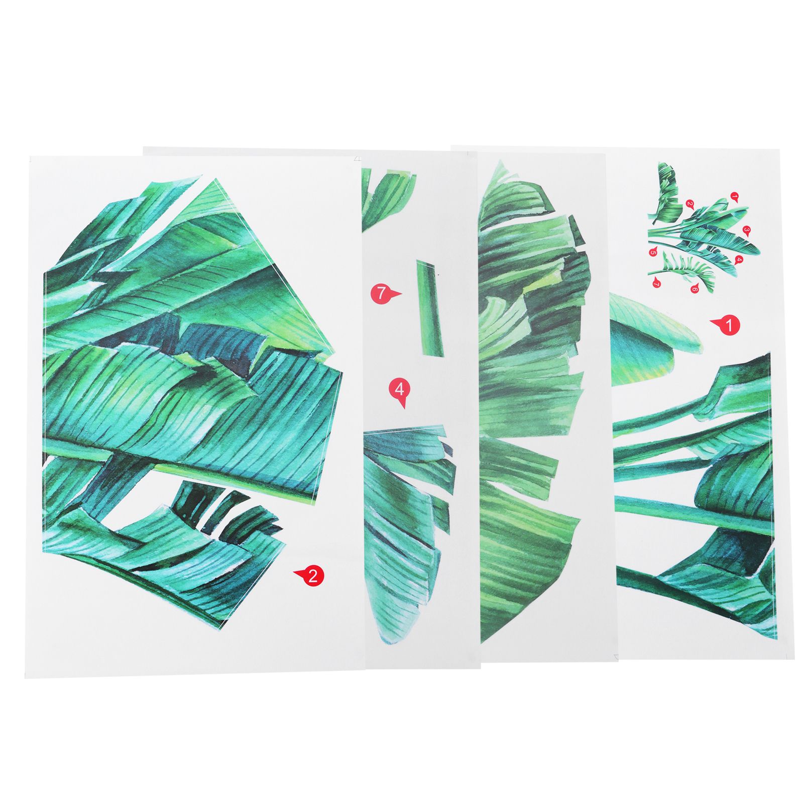 Tropical Plant Pattern Wall Stickers Self Adhesive Wallpaper for Bedroom view 10