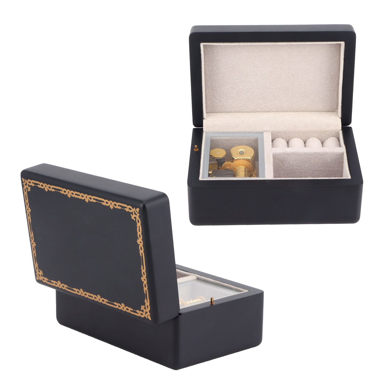 Music Box Innovative Wooden Jewelry Storage Musical Box Desktop Ornament view 5