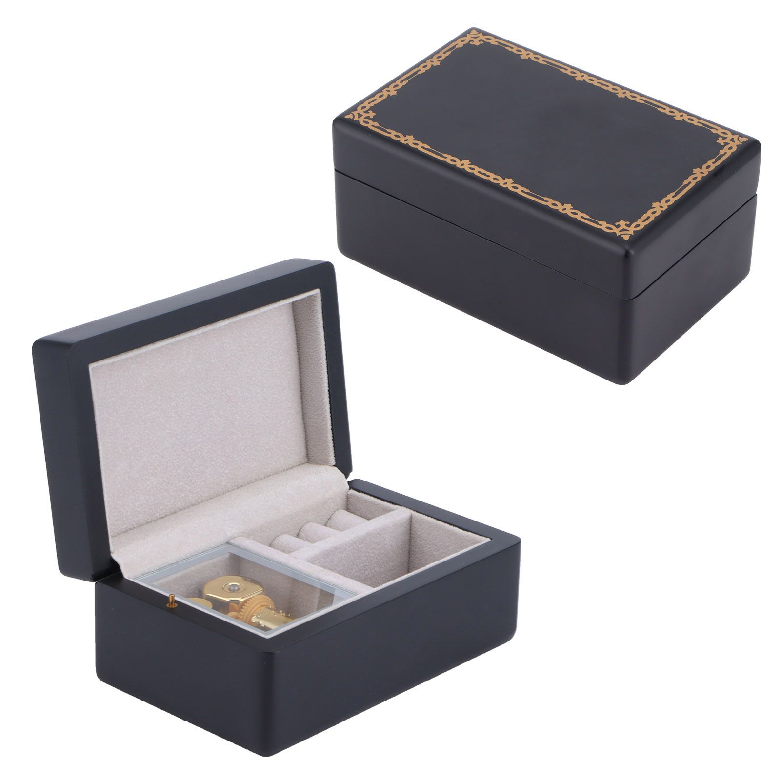 Music Box Innovative Wooden Jewelry Storage Musical Box Desktop Ornament view 10