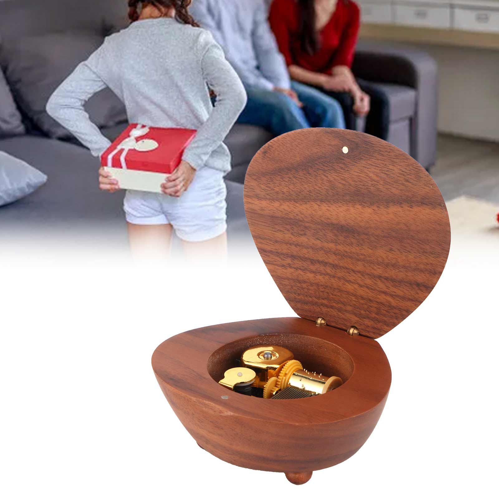 Music Box Wooden Musical Box Tabletop Decoration Gift for Birthday Girlfriend view 12