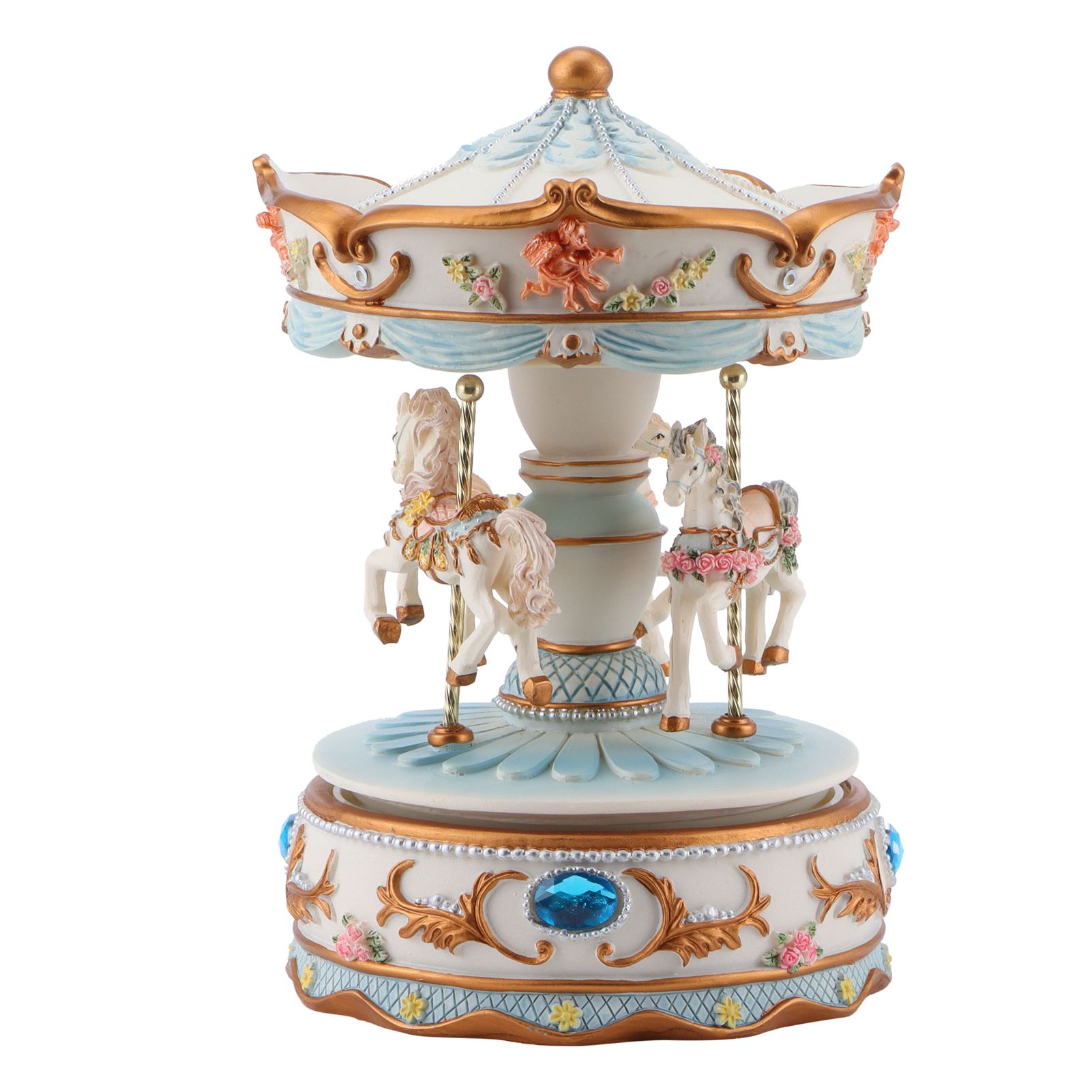 Rotating Horse Style Music Box Musical Box with Colorful Lights Valentine's