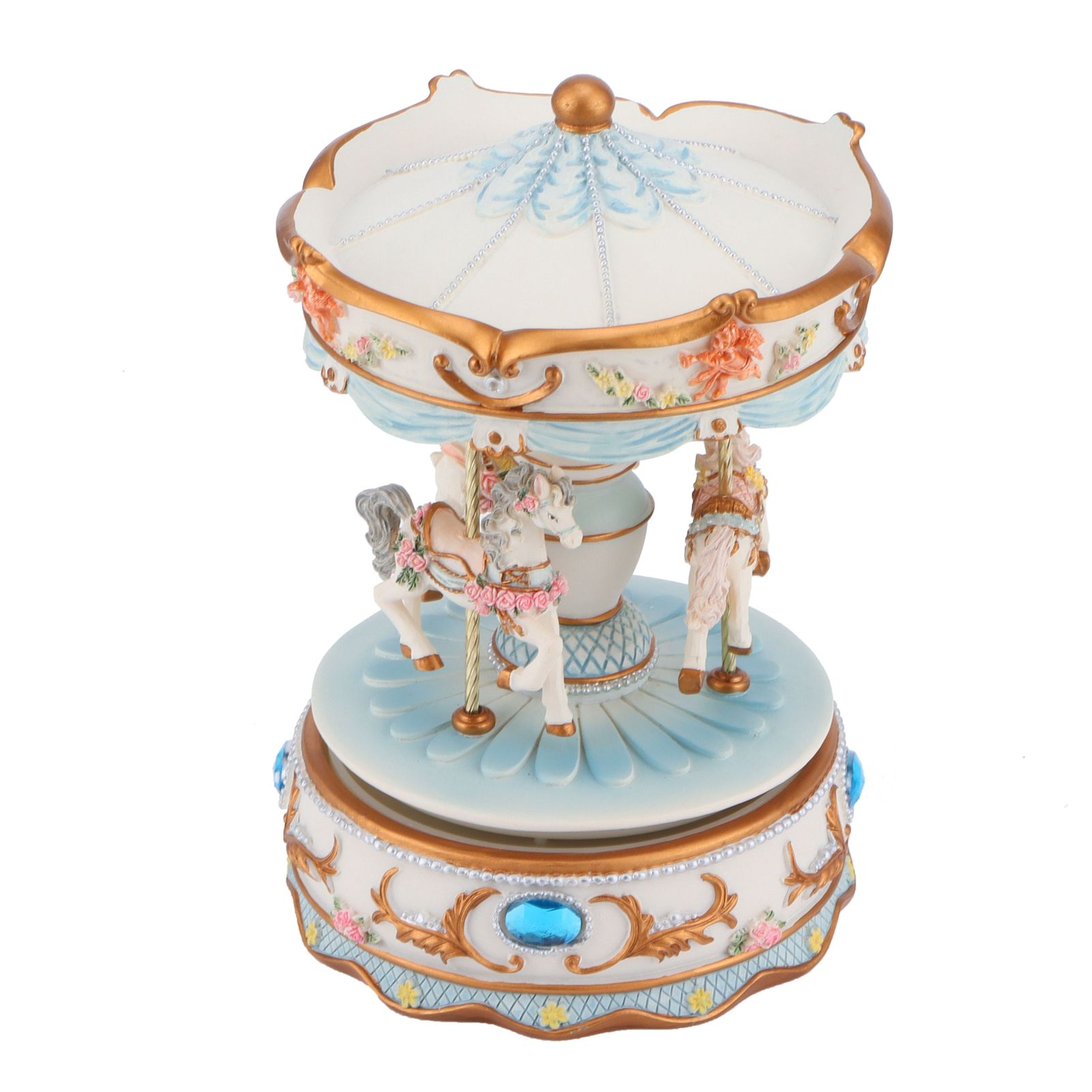 Rotating Horse Style Music Box Musical Box with Colorful Lights Valentine's view 3