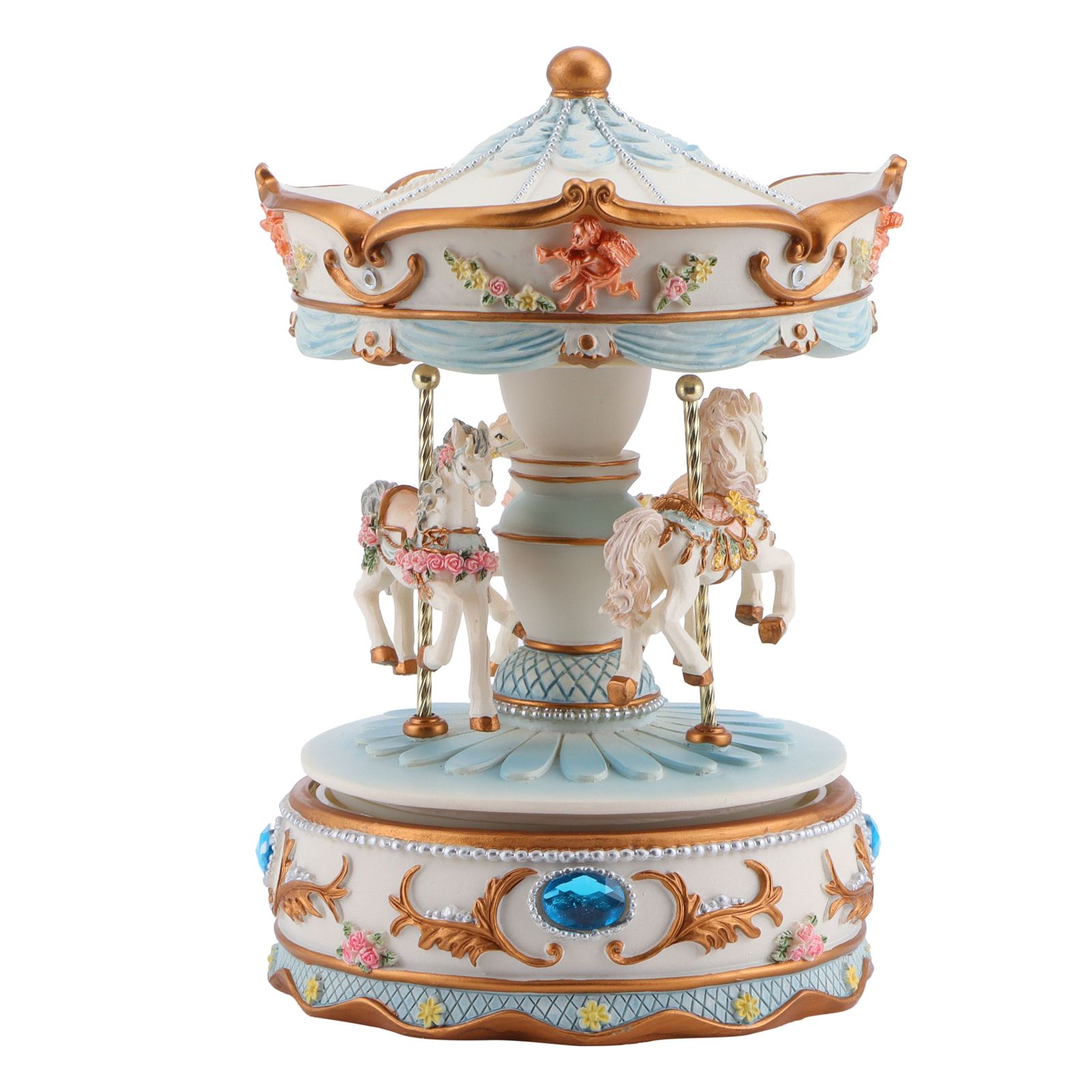 Rotating Horse Style Music Box Musical Box with Colorful Lights Valentine's view 7
