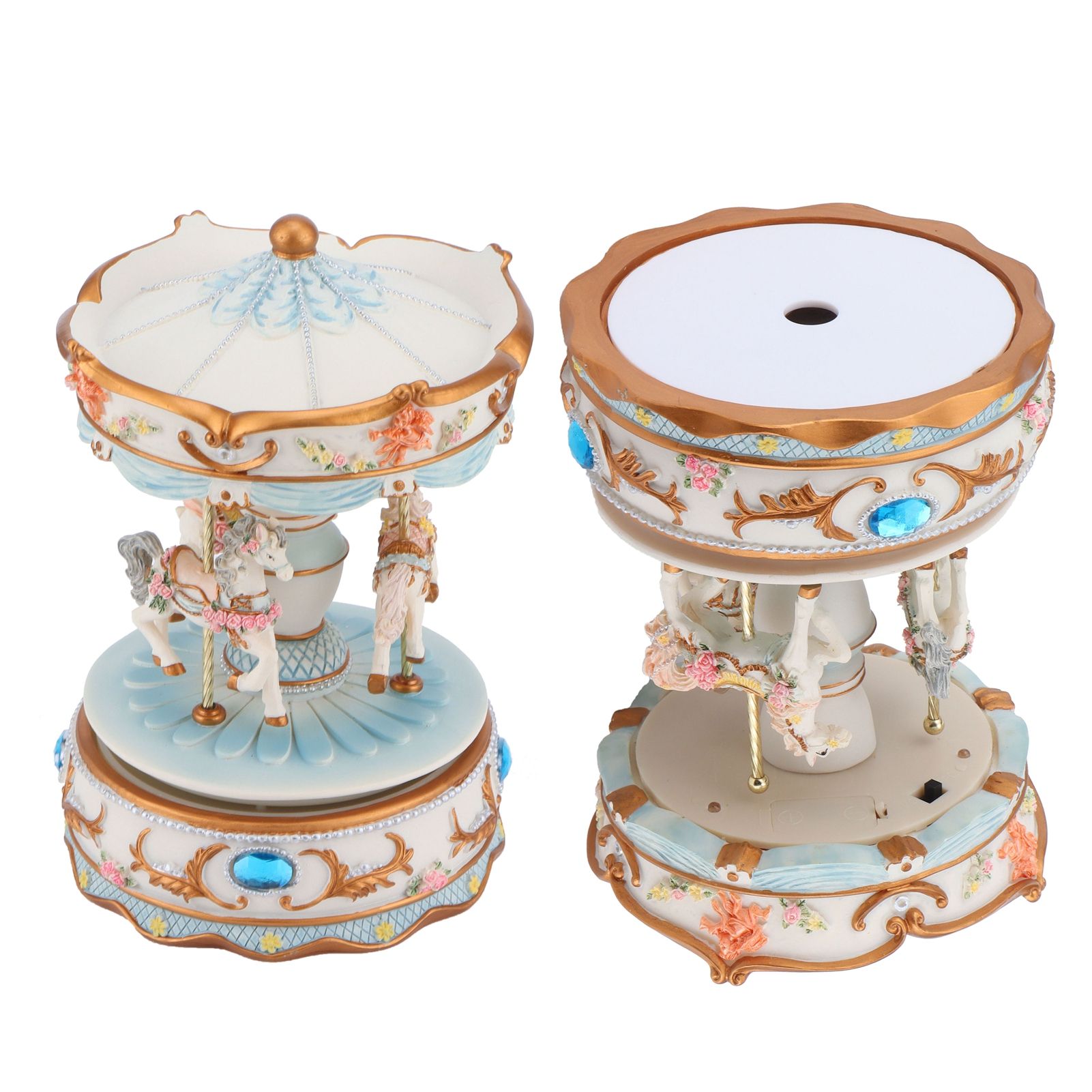 Rotating Horse Style Music Box Musical Box with Colorful Lights Valentine's view 9