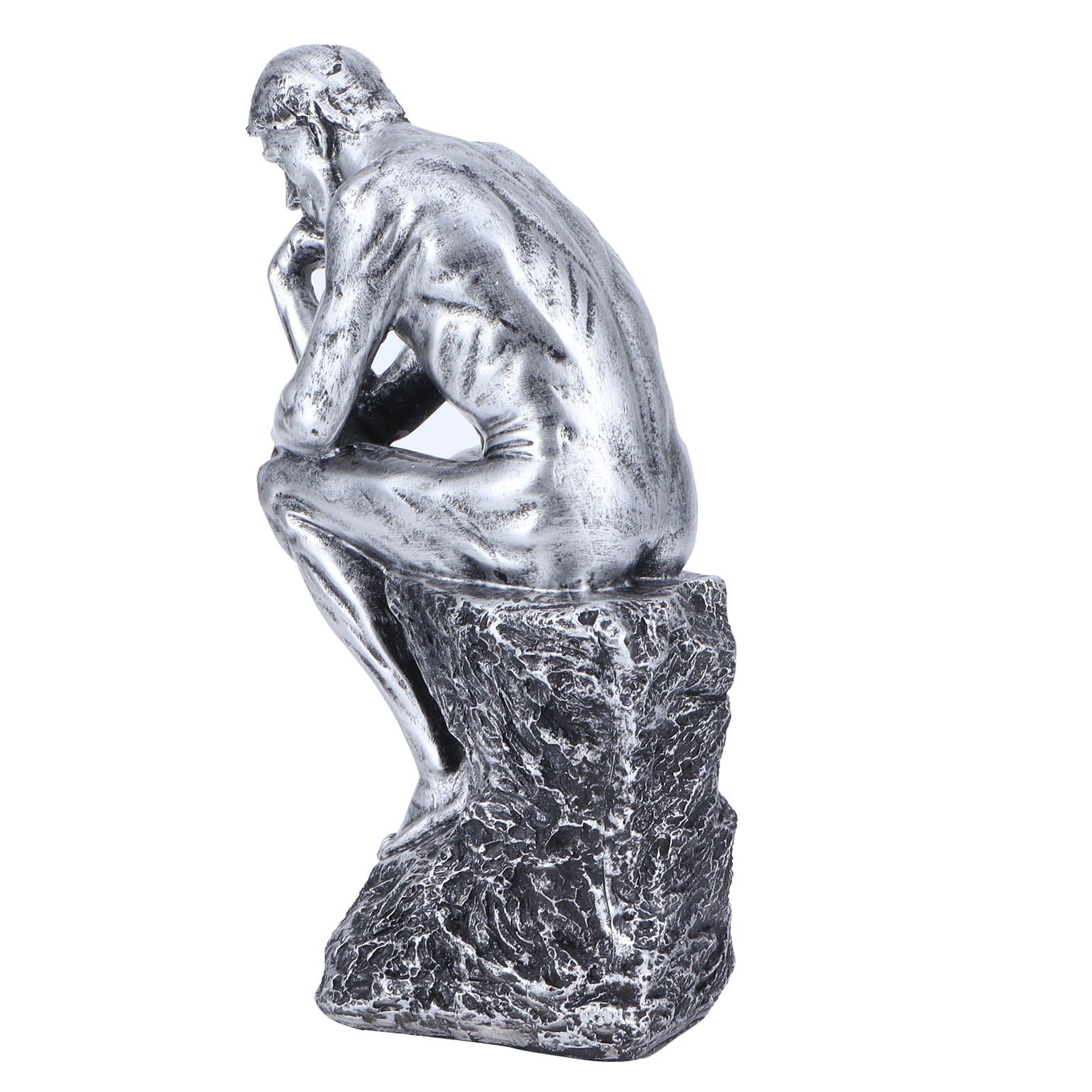 Thinker Statue European Style Resin Character Sculpture Home Office Bookshelf