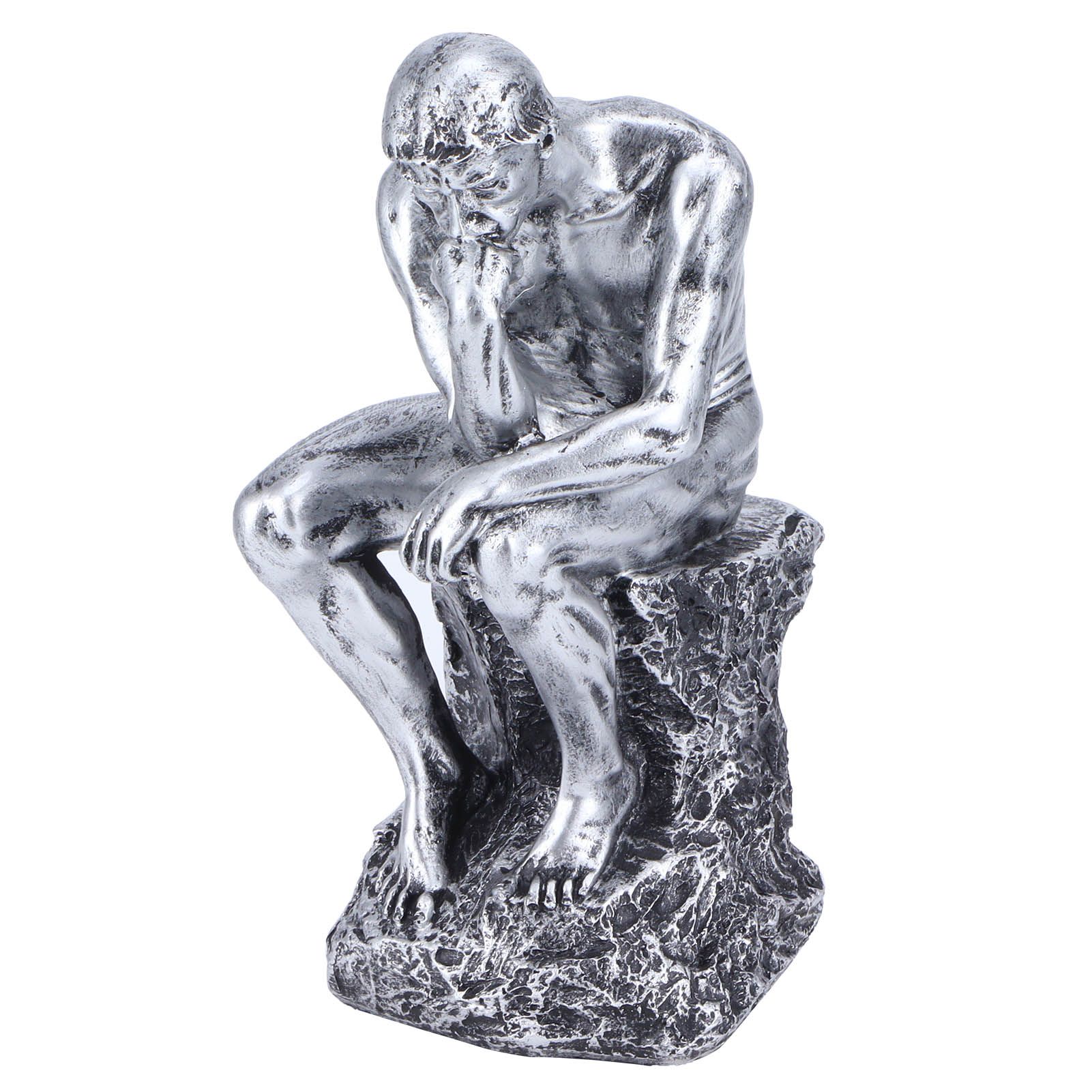 Thinker Statue European Style Resin Character Sculpture Home Office Bookshelf view 3