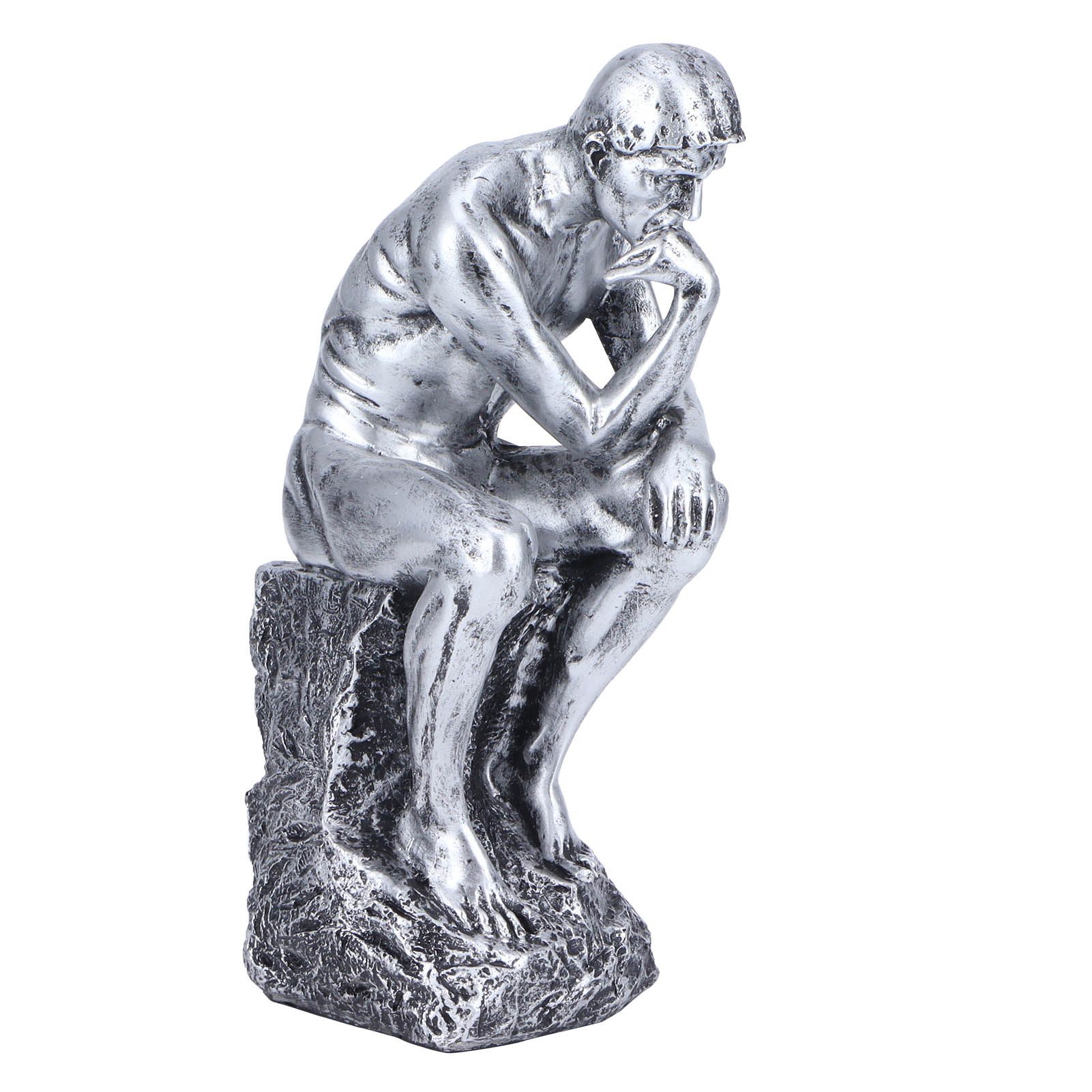 Thinker Statue European Style Resin Character Sculpture Home Office Bookshelf view 4