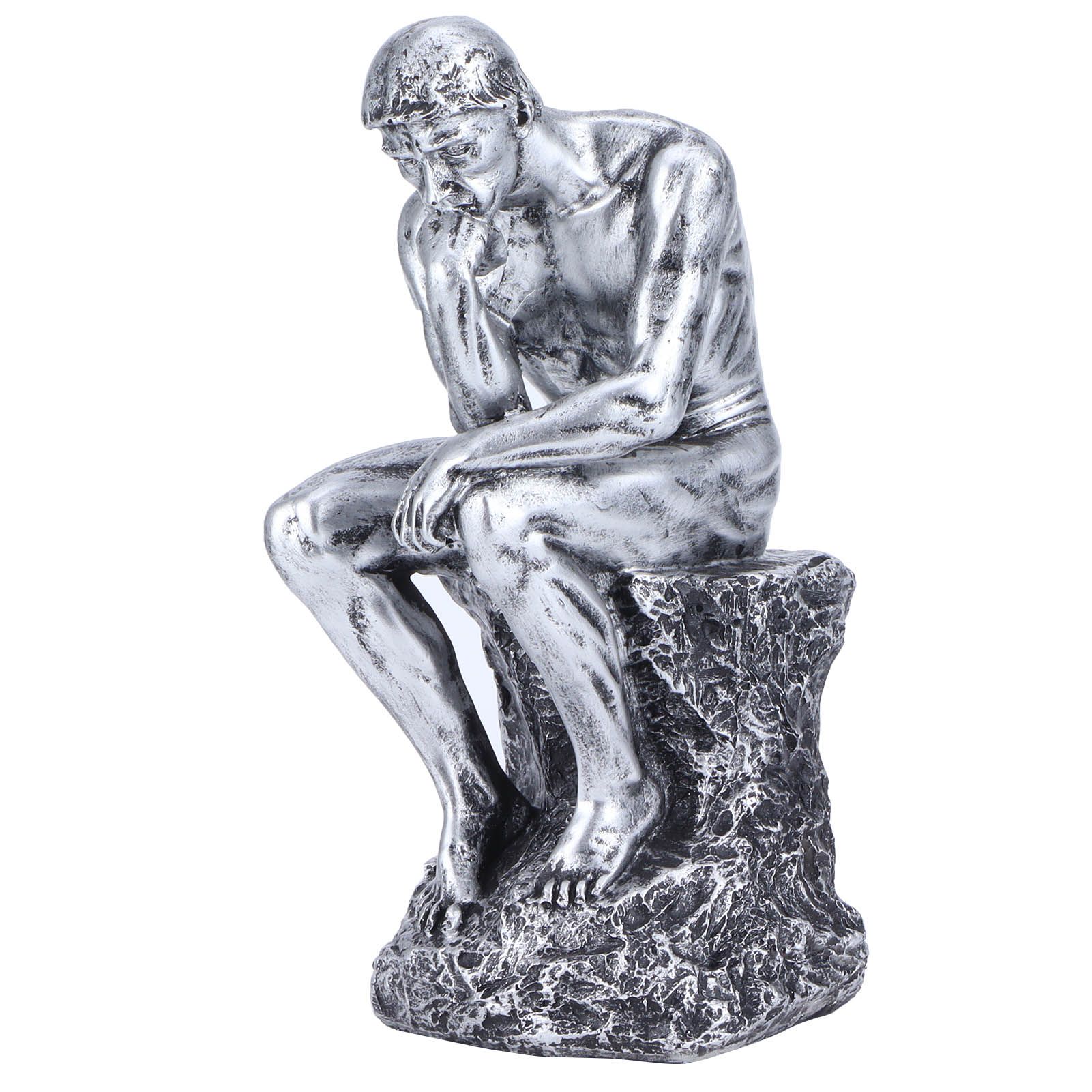 Thinker Statue European Style Resin Character Sculpture Home Office Bookshelf view 5