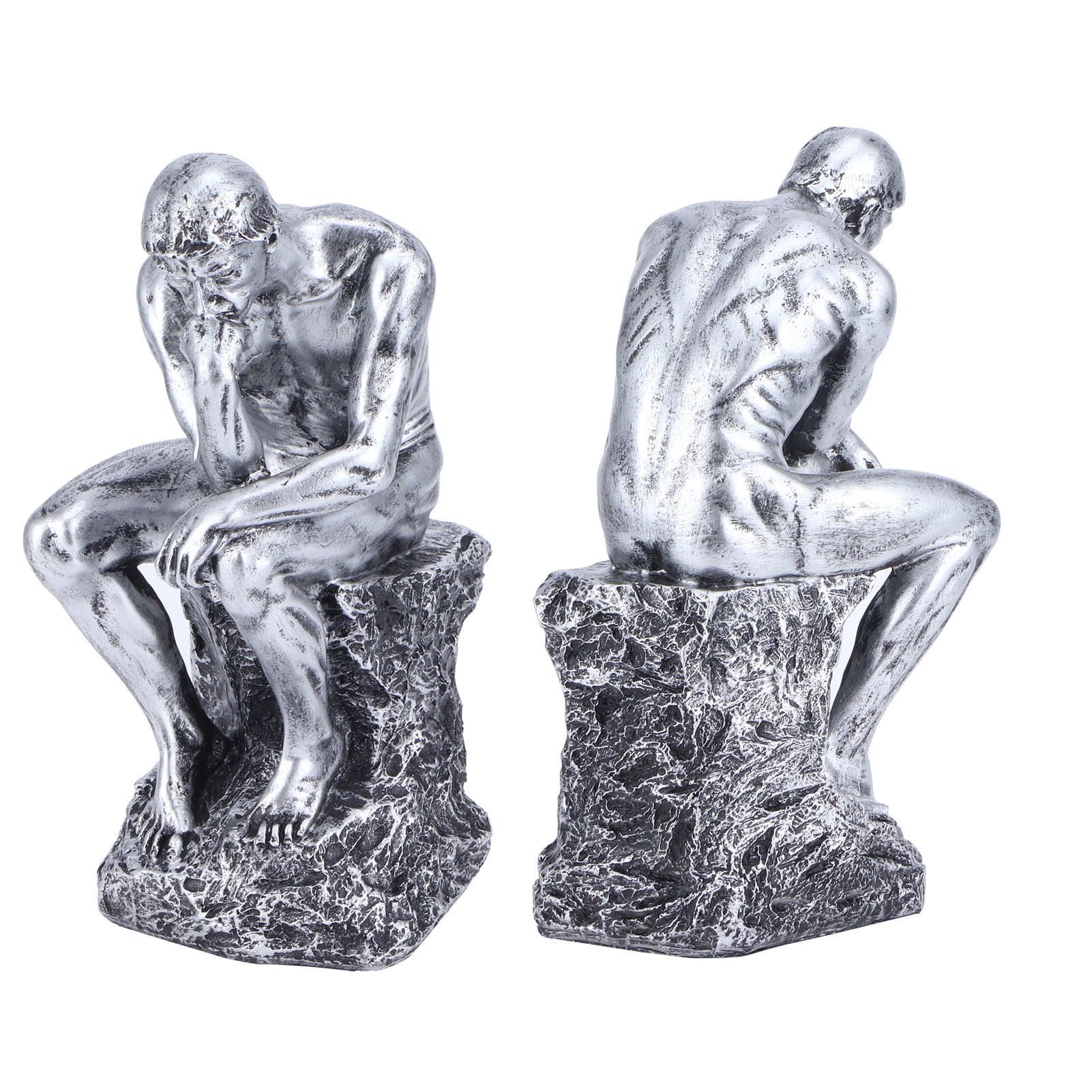 Thinker Statue European Style Resin Character Sculpture Home Office Bookshelf view 6