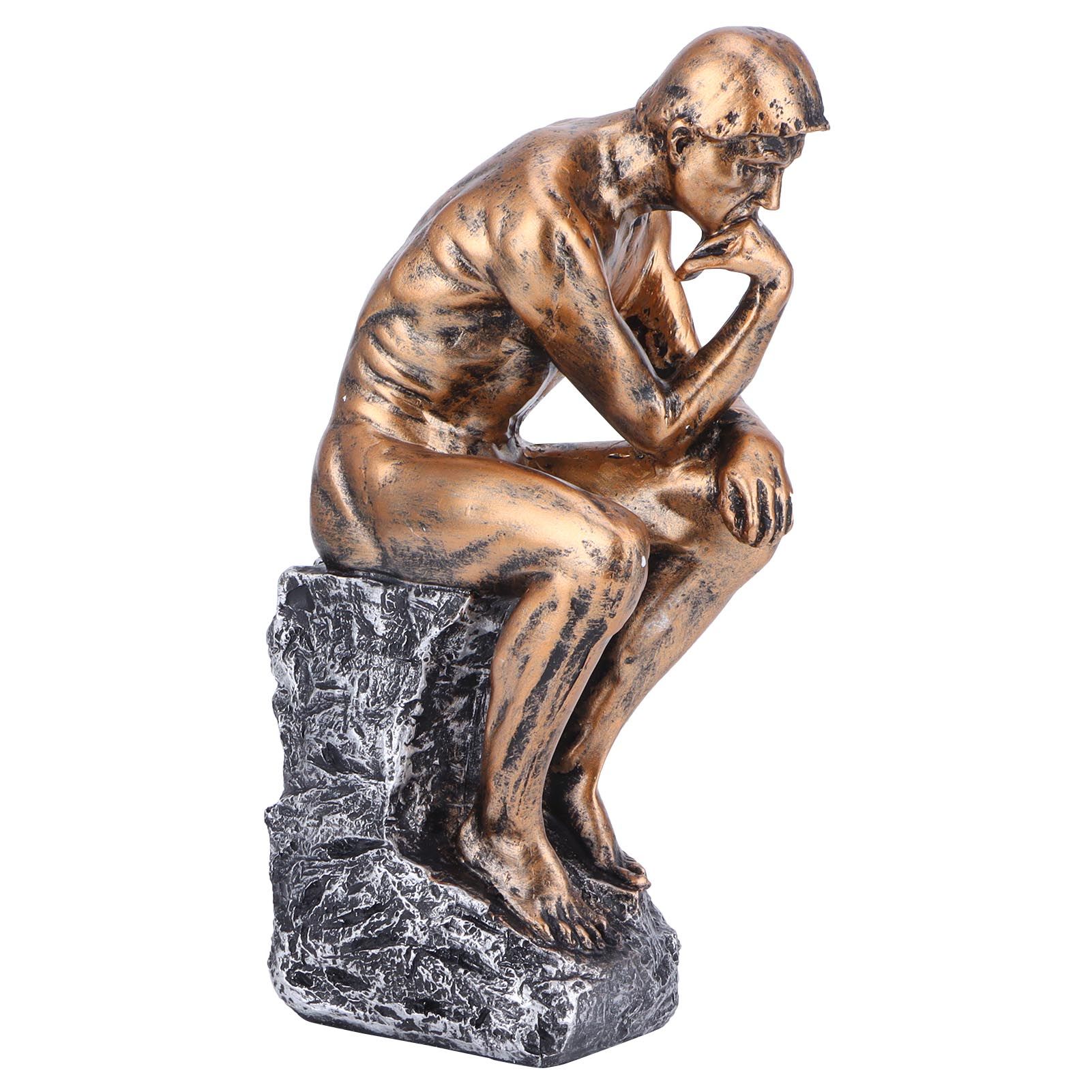 Thinker Statue European Style Resin Character Sculpture Home Office Bookshelf view 4