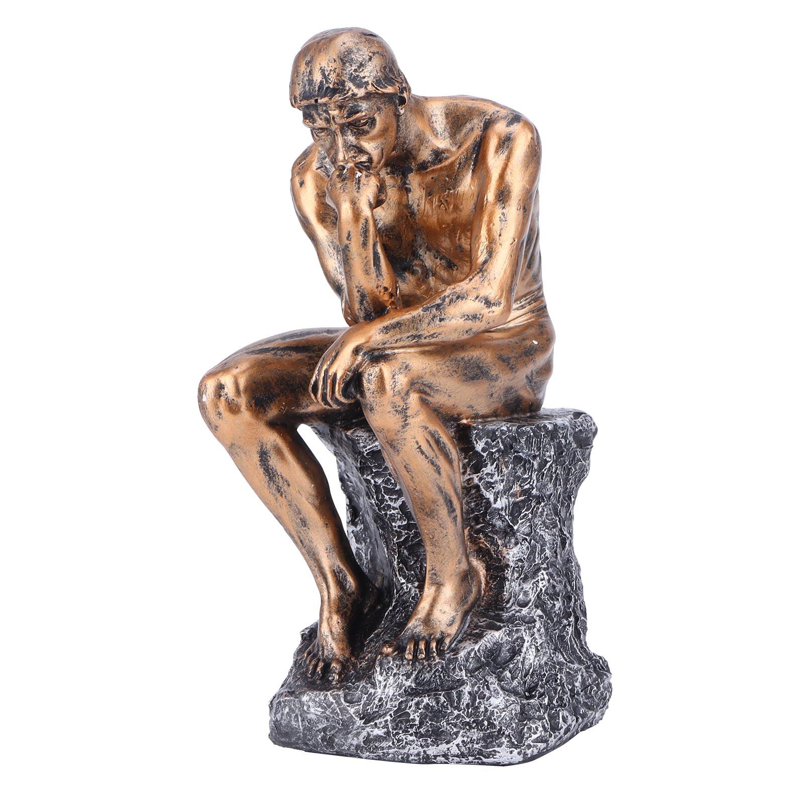 Thinker Statue European Style Resin Character Sculpture Home Office Bookshelf view 5