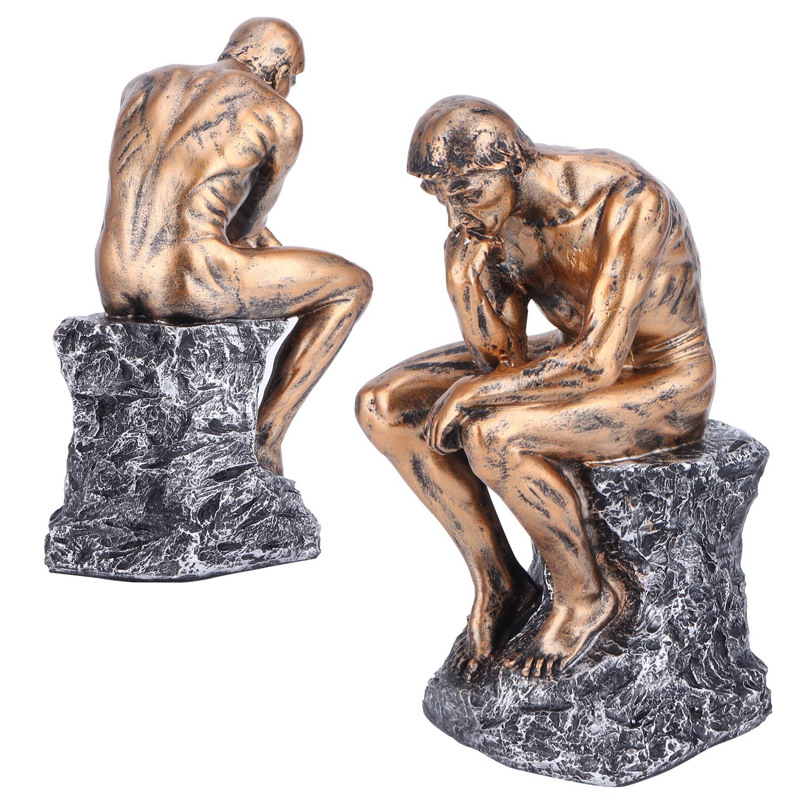 Thinker Statue European Style Resin Character Sculpture Home Office Bookshelf view 7