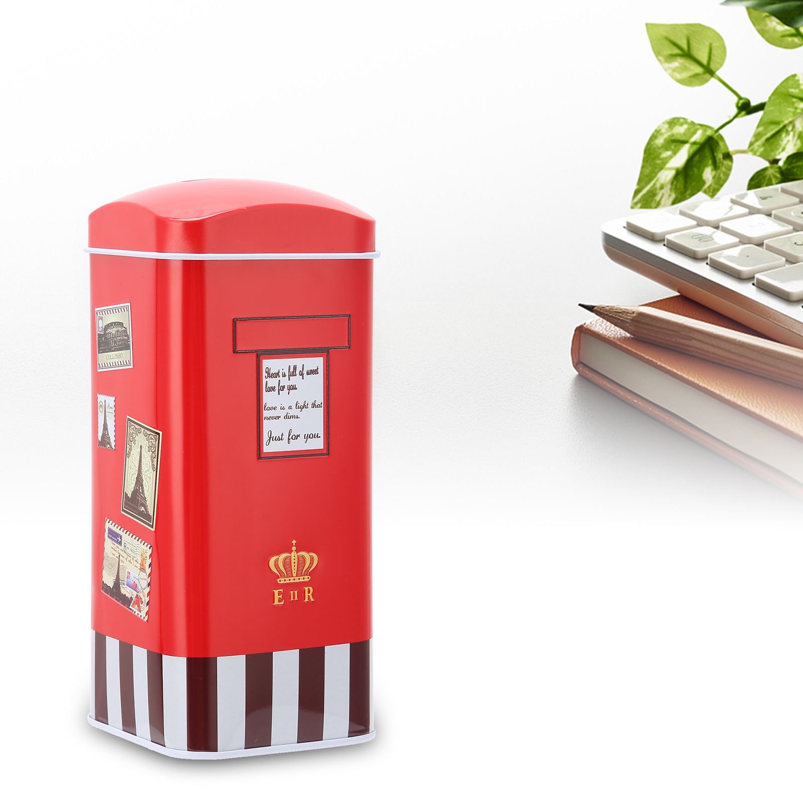 Mailbox Post Box Model Decor State Piggy Bank Money Saving Box Home Desk view 11