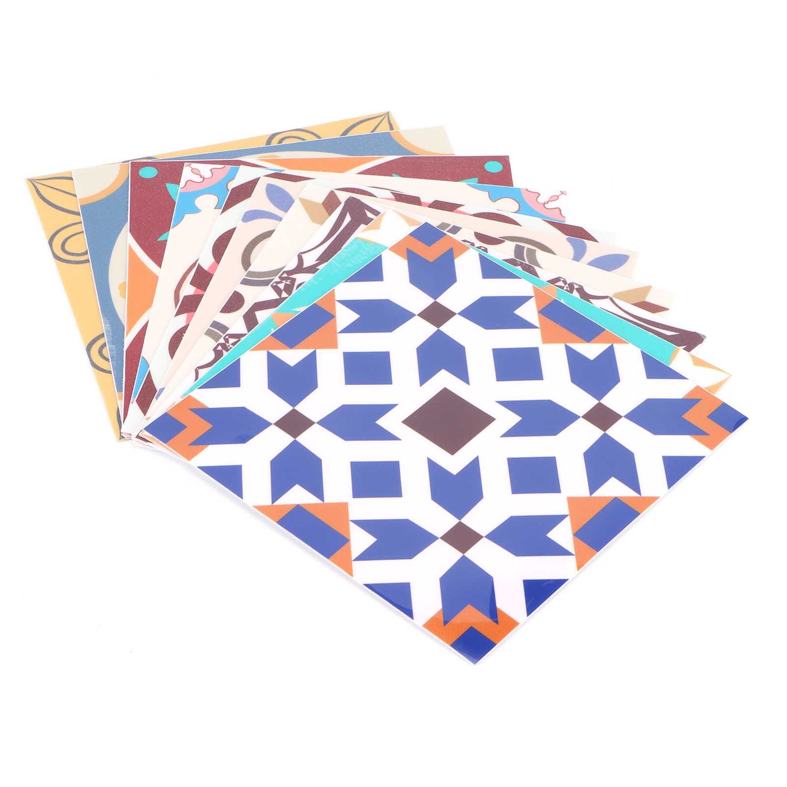 10Pcs Ceramic Tile Stickers Innovative Self Adhesive Wall Decals Waterproof view 8