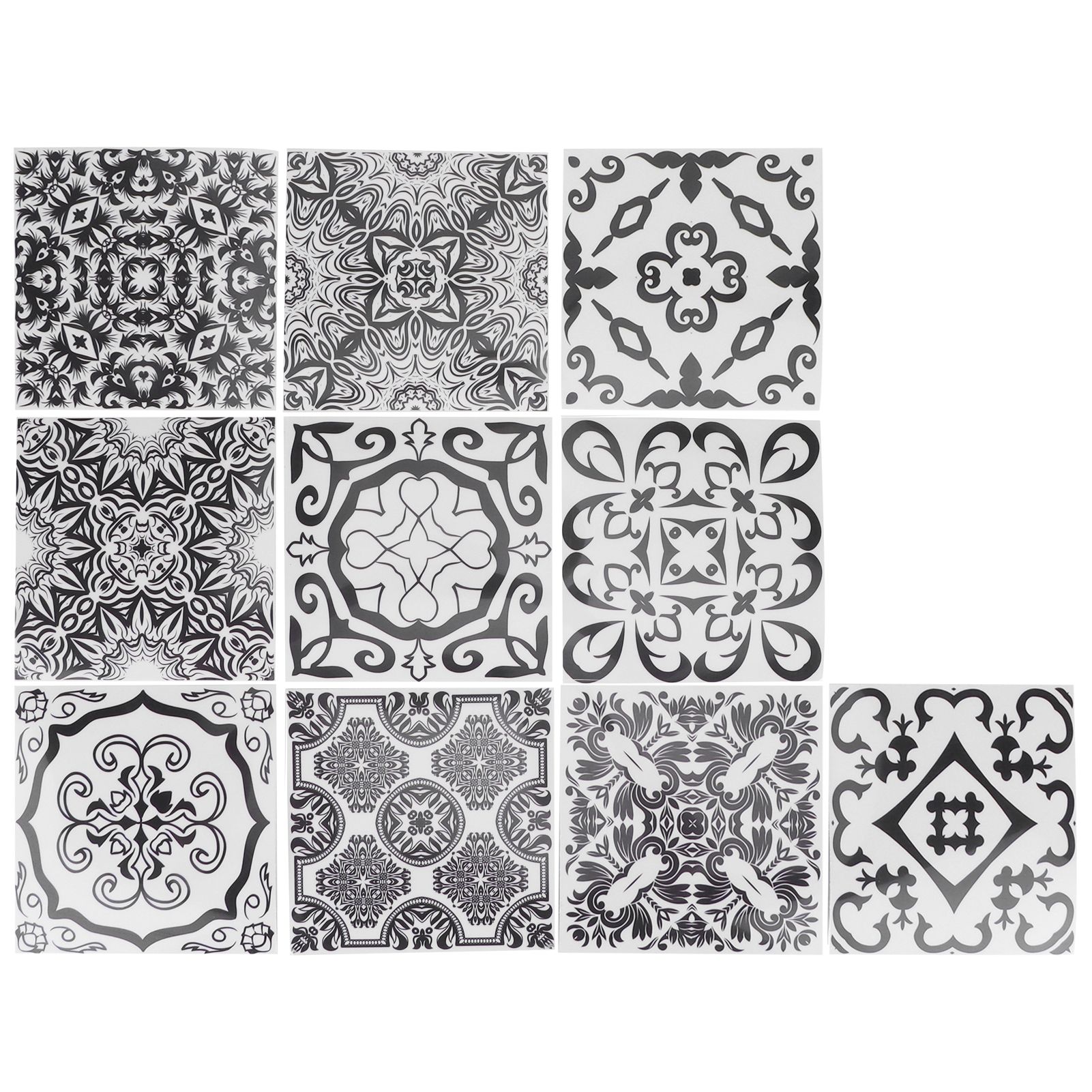 10PCS Self Adhesive Tile Stickers DIY Waterproof Oil Proof Wall Sticker for view 2