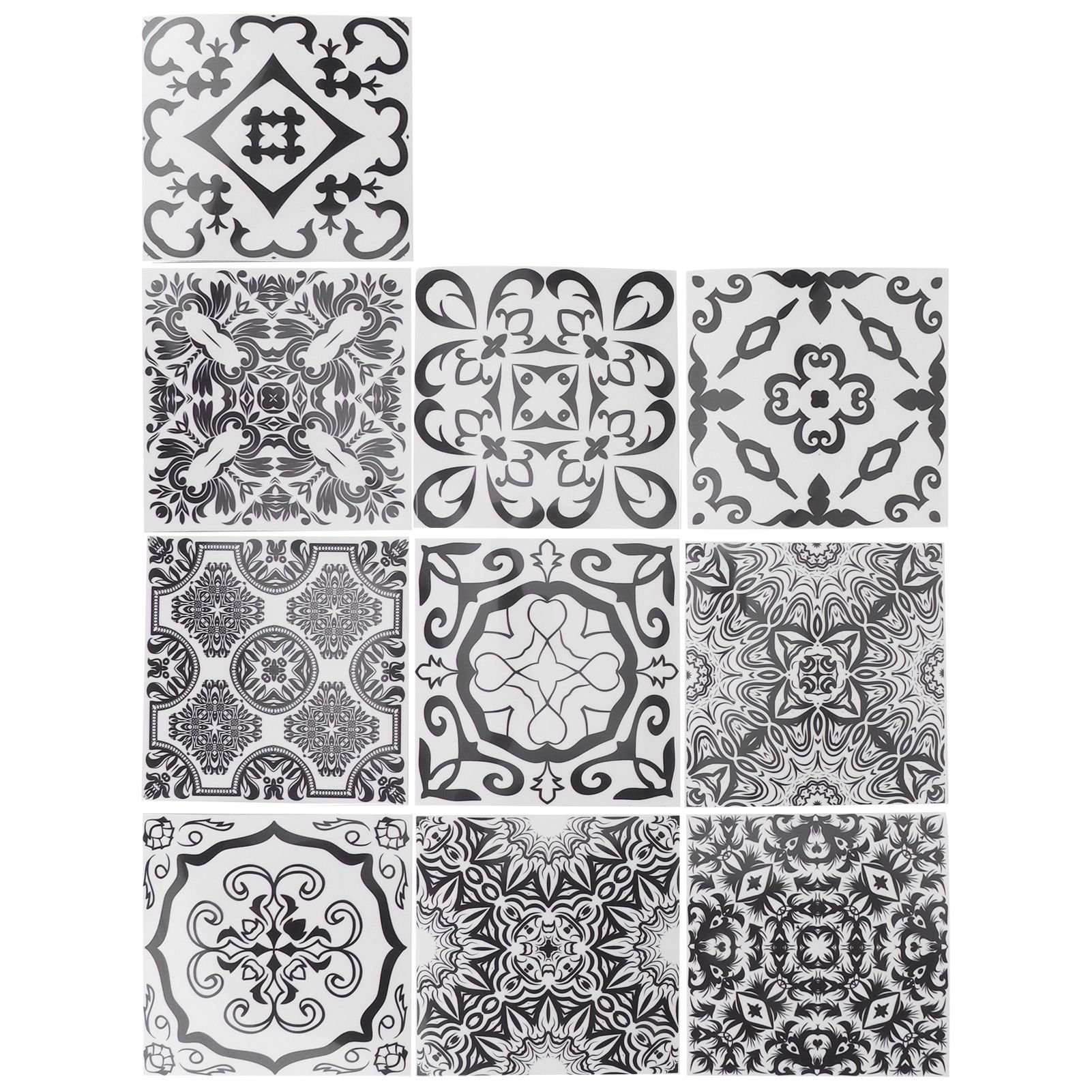 10PCS Self Adhesive Tile Stickers DIY Waterproof Oil Proof Wall Sticker for view 4