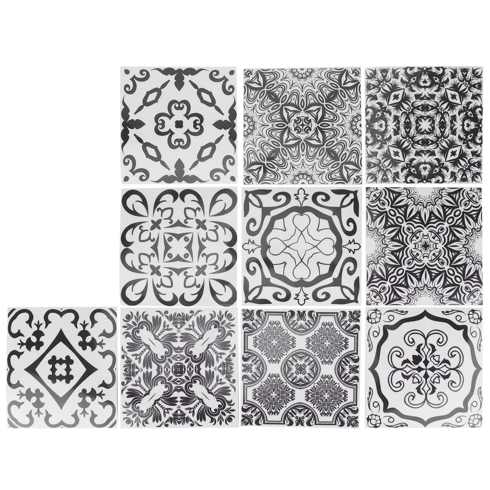 10PCS Self Adhesive Tile Stickers DIY Waterproof Oil Proof Wall Sticker for view 8