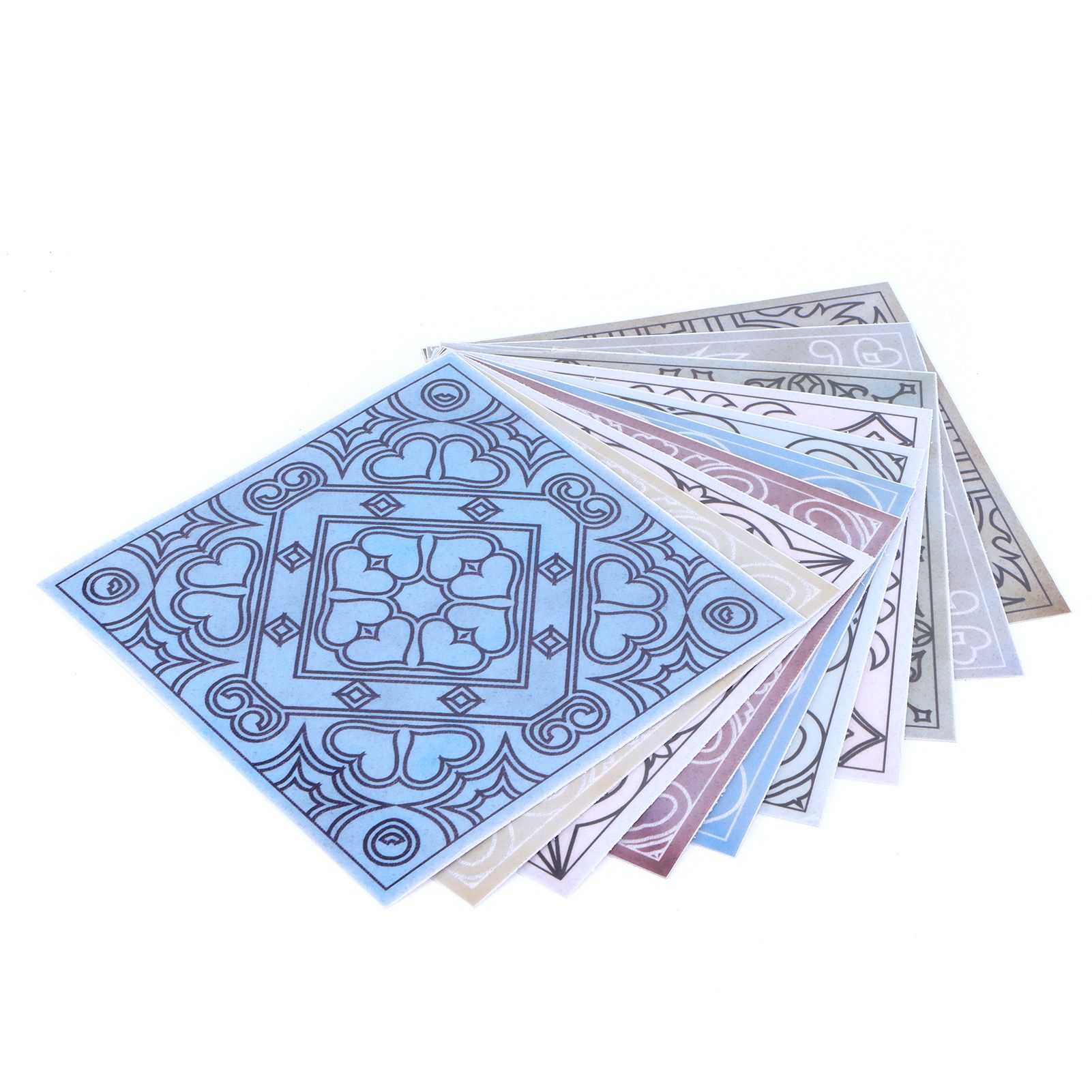 10PCS Tile Stickers Waterproof Oil Proof Self Adhesive Wall Sticker Decal view 5