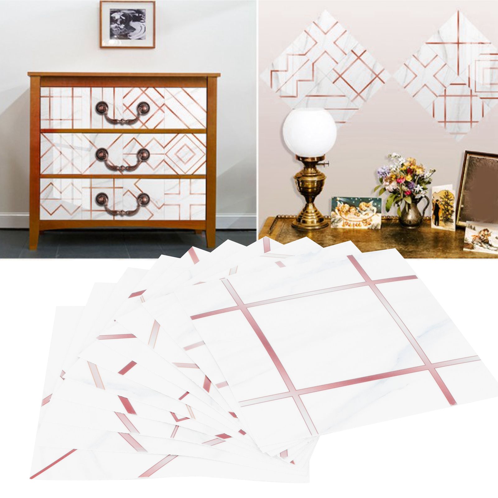 10PCS Kitchen Tile Stickers Waterproof Oil Proof Self Adhesive 3 Dimensional view 11