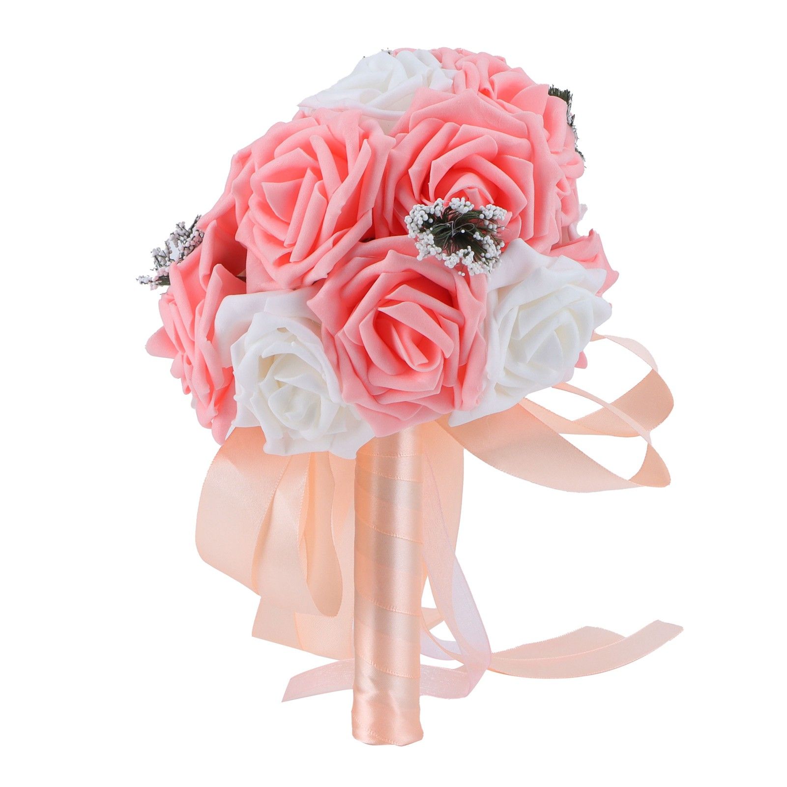 Bridal Bouquet PE Artificial Flowers Bunch for Wedding Stage Office Home view 3