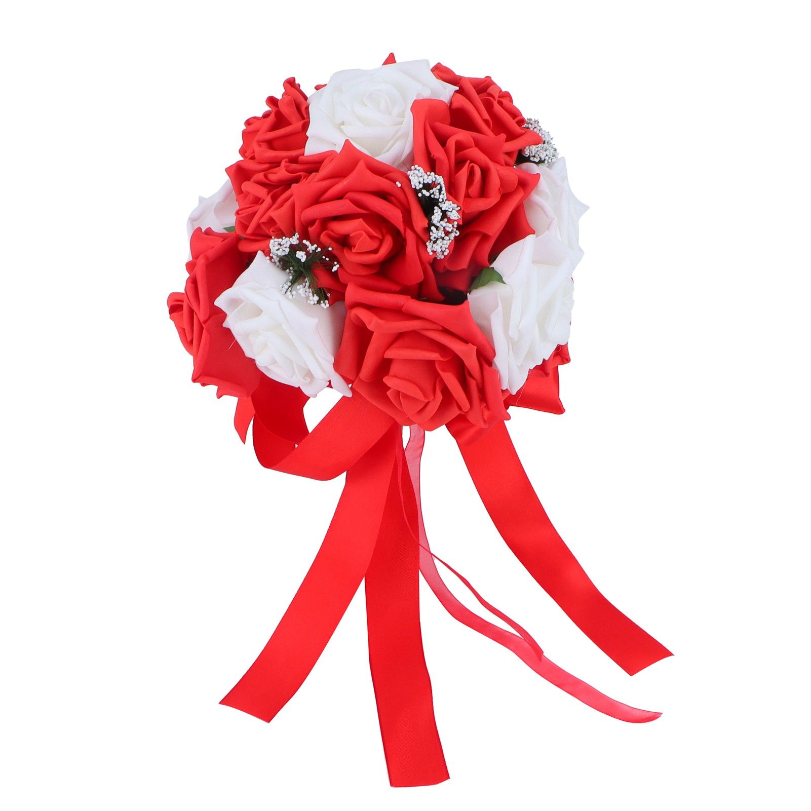 Bridal Bouquet PE Artificial Flowers Bunch for Wedding Stage Office Home