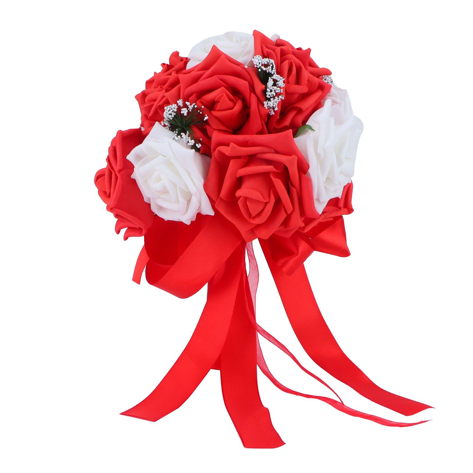 Bridal Bouquet PE Artificial Flowers Bunch for Wedding Stage Office Home view 2