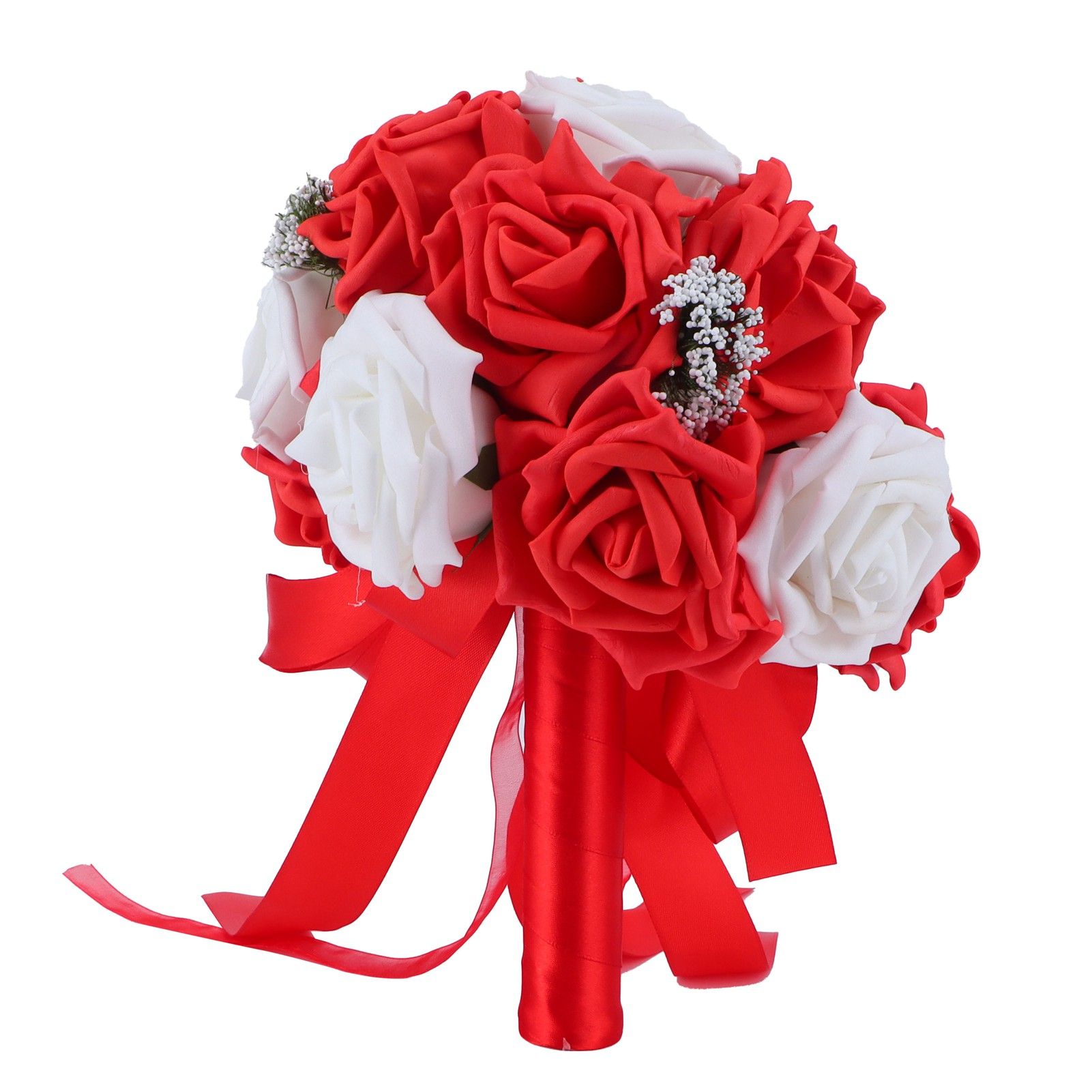 Bridal Bouquet PE Artificial Flowers Bunch for Wedding Stage Office Home view 3