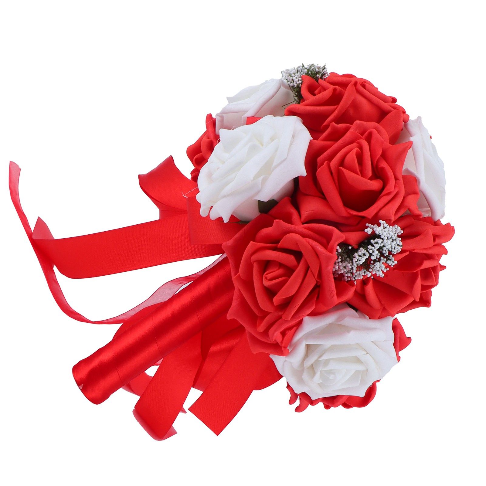 Bridal Bouquet PE Artificial Flowers Bunch for Wedding Stage Office Home view 6